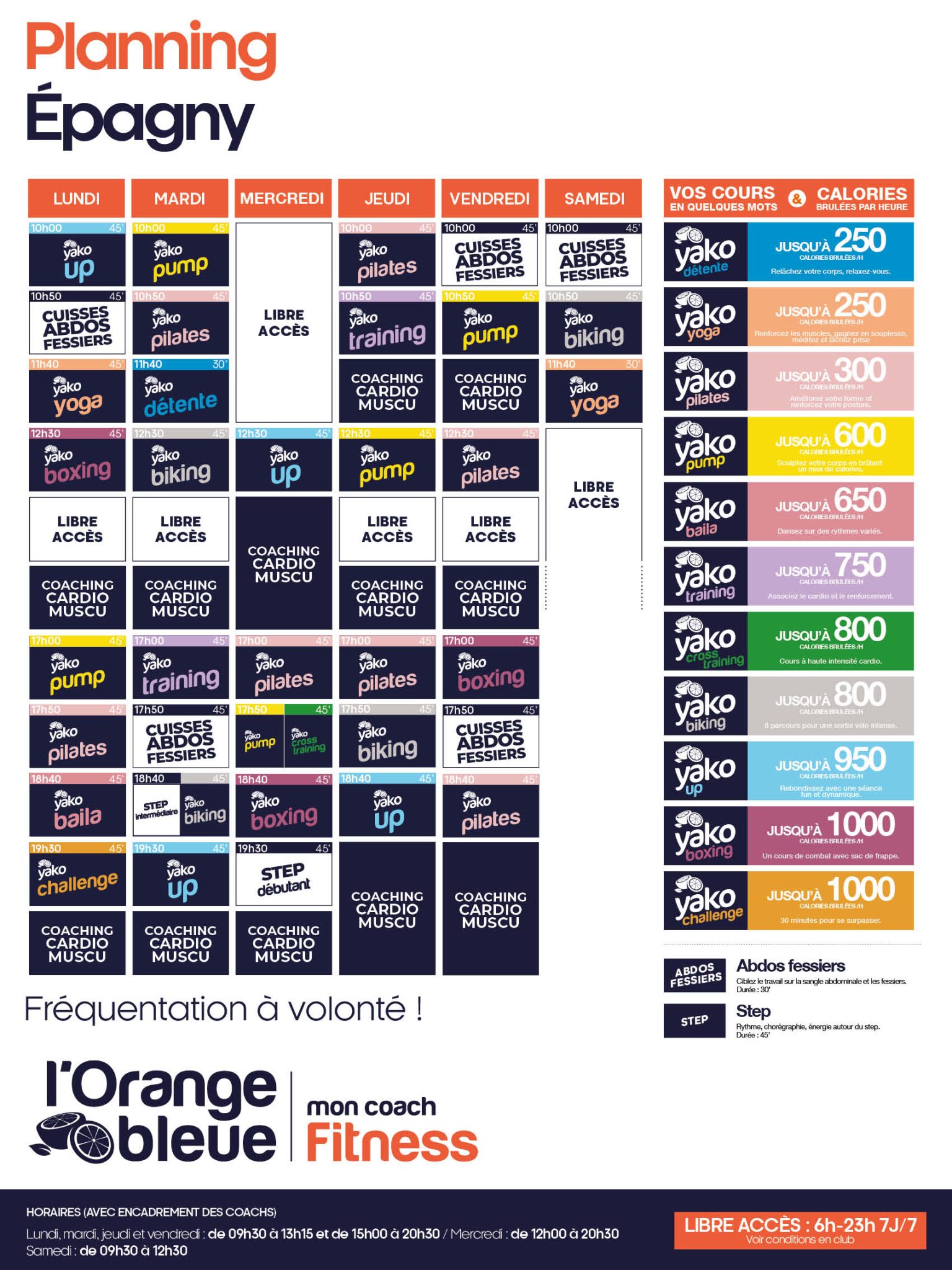 101 planning salle de sport epagny