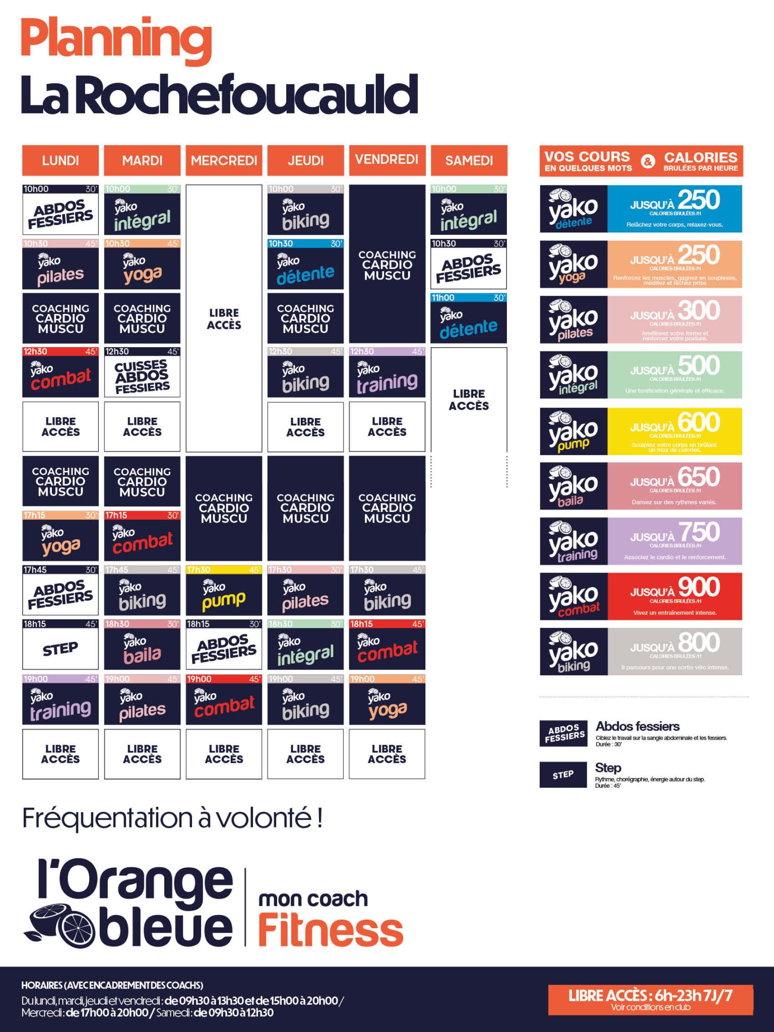 227 planning salle de sport la rochefoucauld