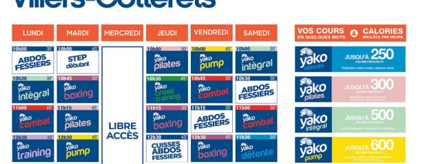 301 planning salle de sport villers cotterets