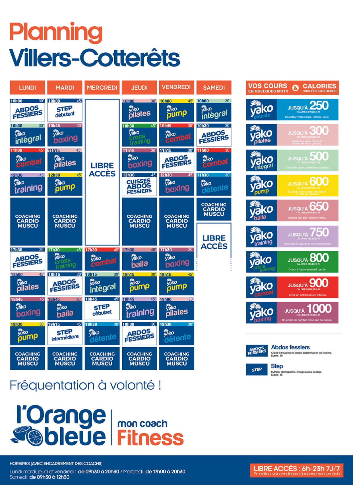 301 planning salle de sport villers cotterets