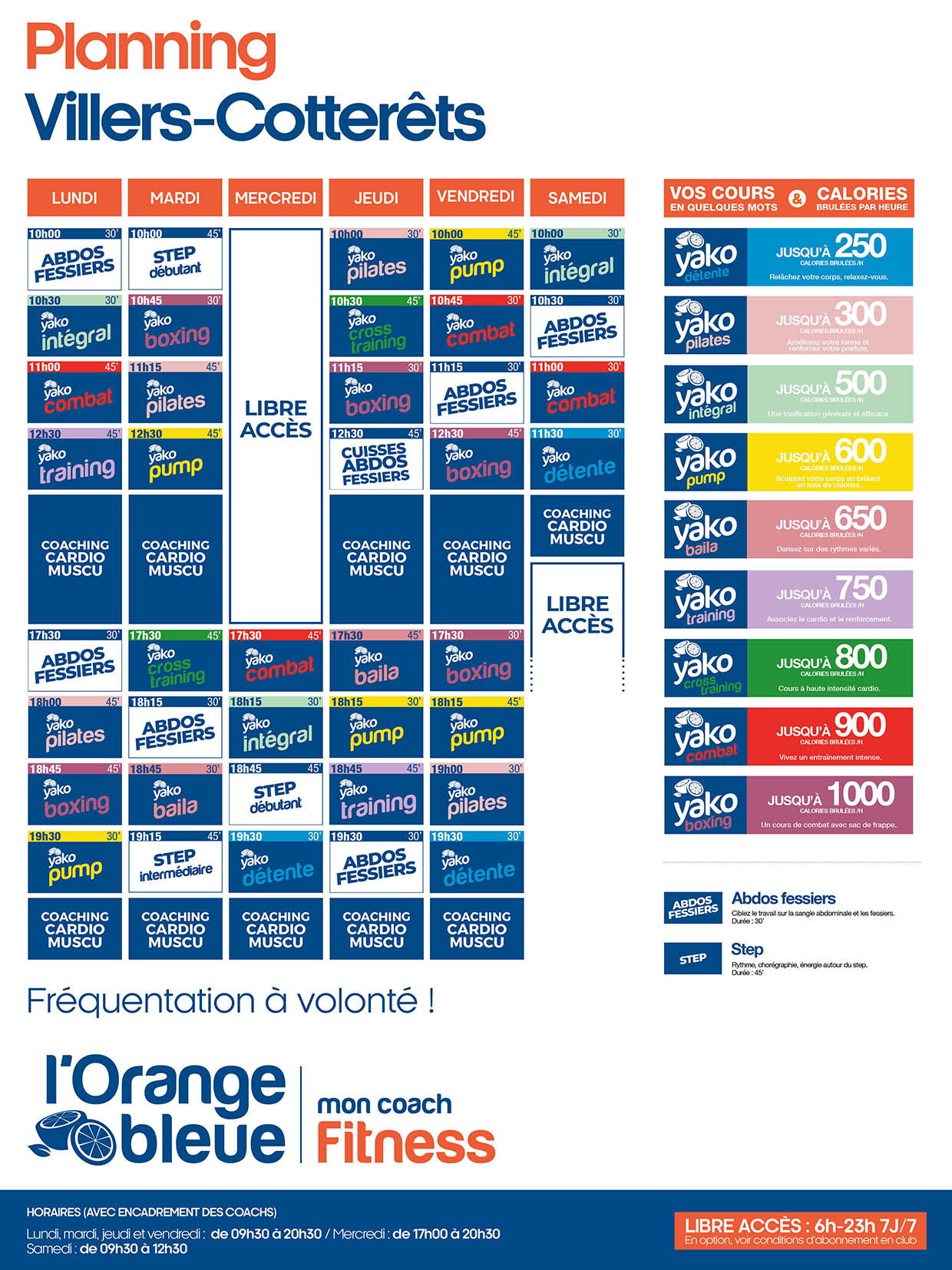 301 planning salle de sport villers cotterets