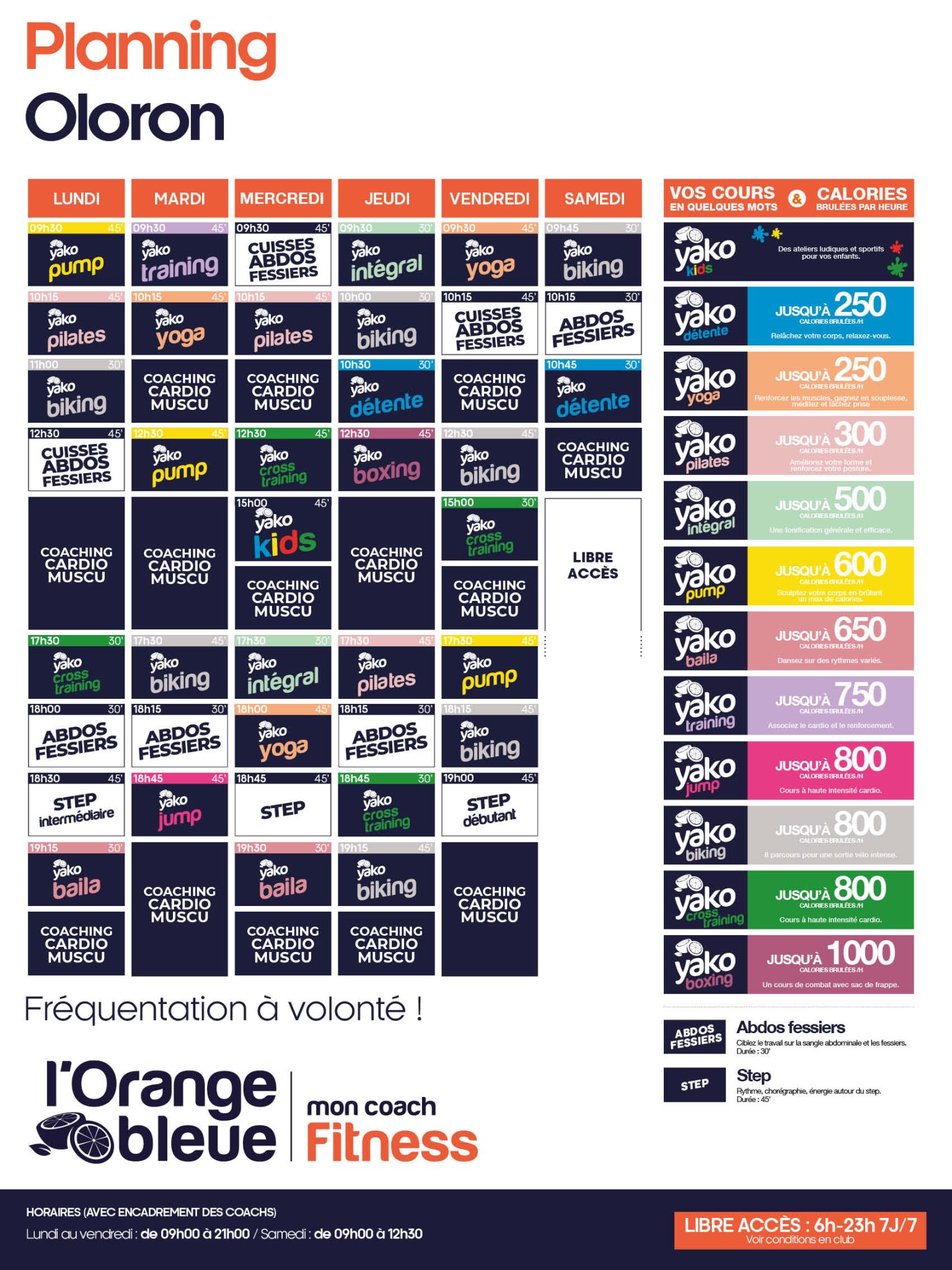 345 planning salle de sport oloron sainte marie