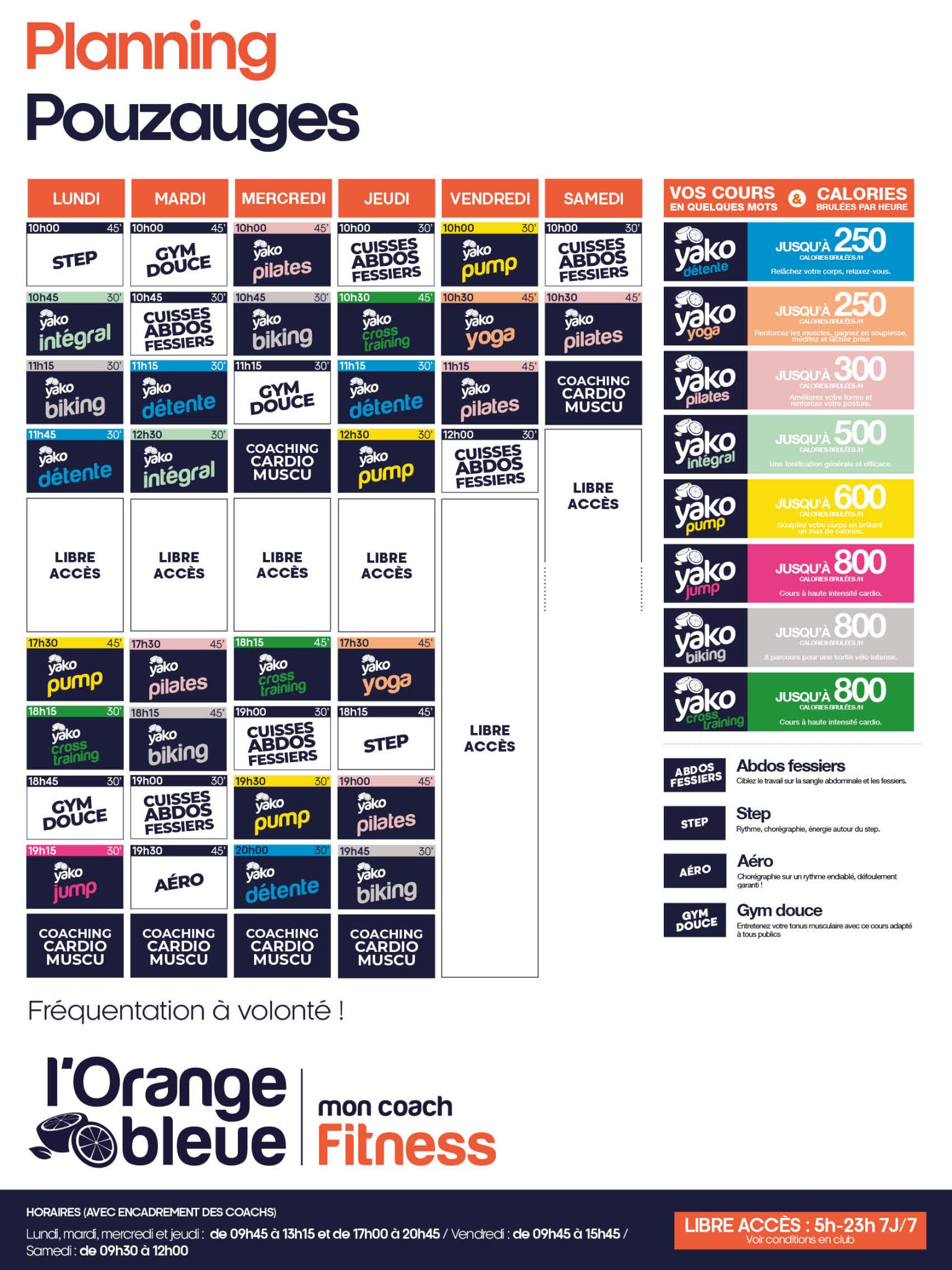 392 planning salle de sport pouzauges