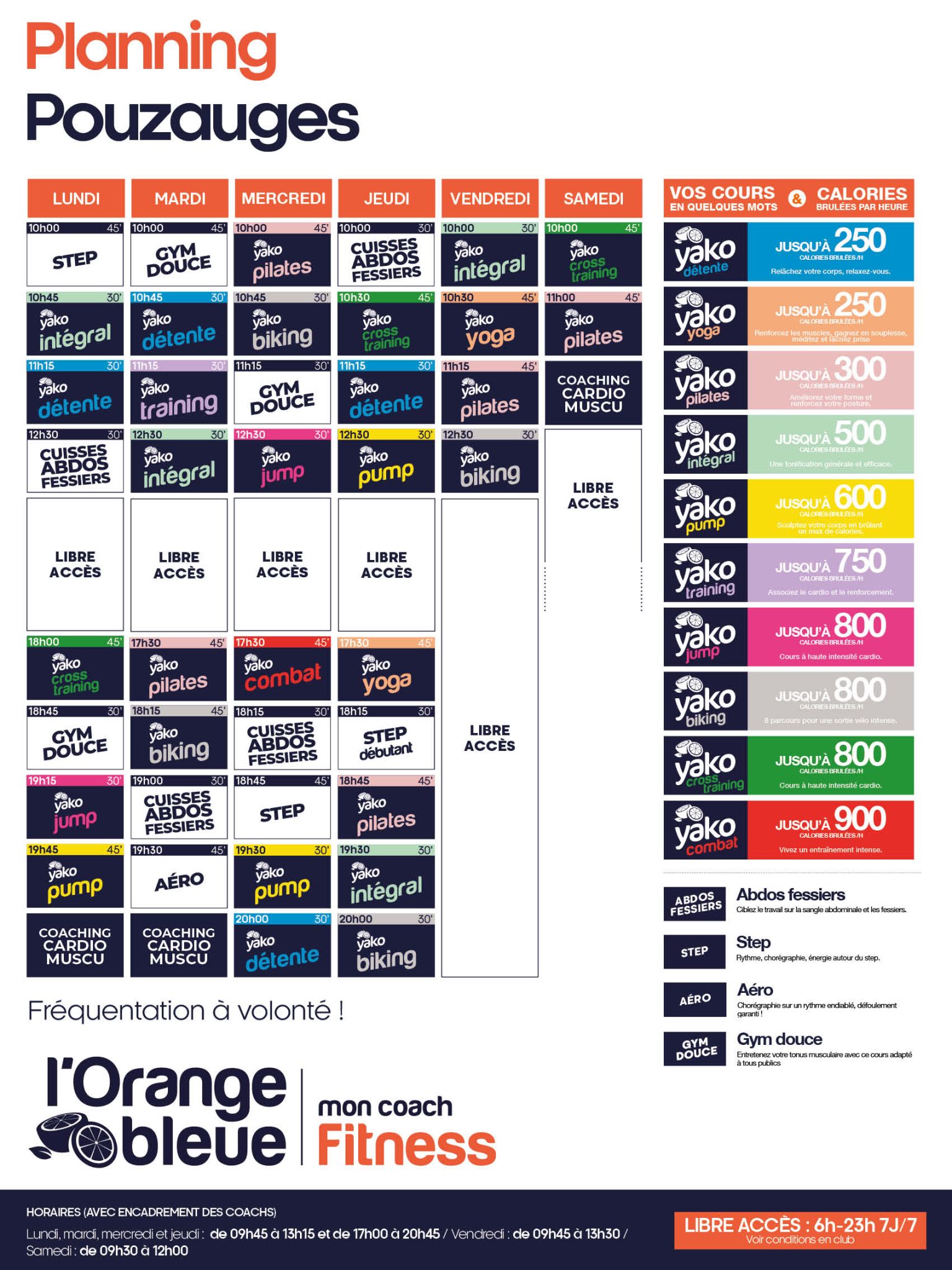 392 planning salle de sport pouzauges