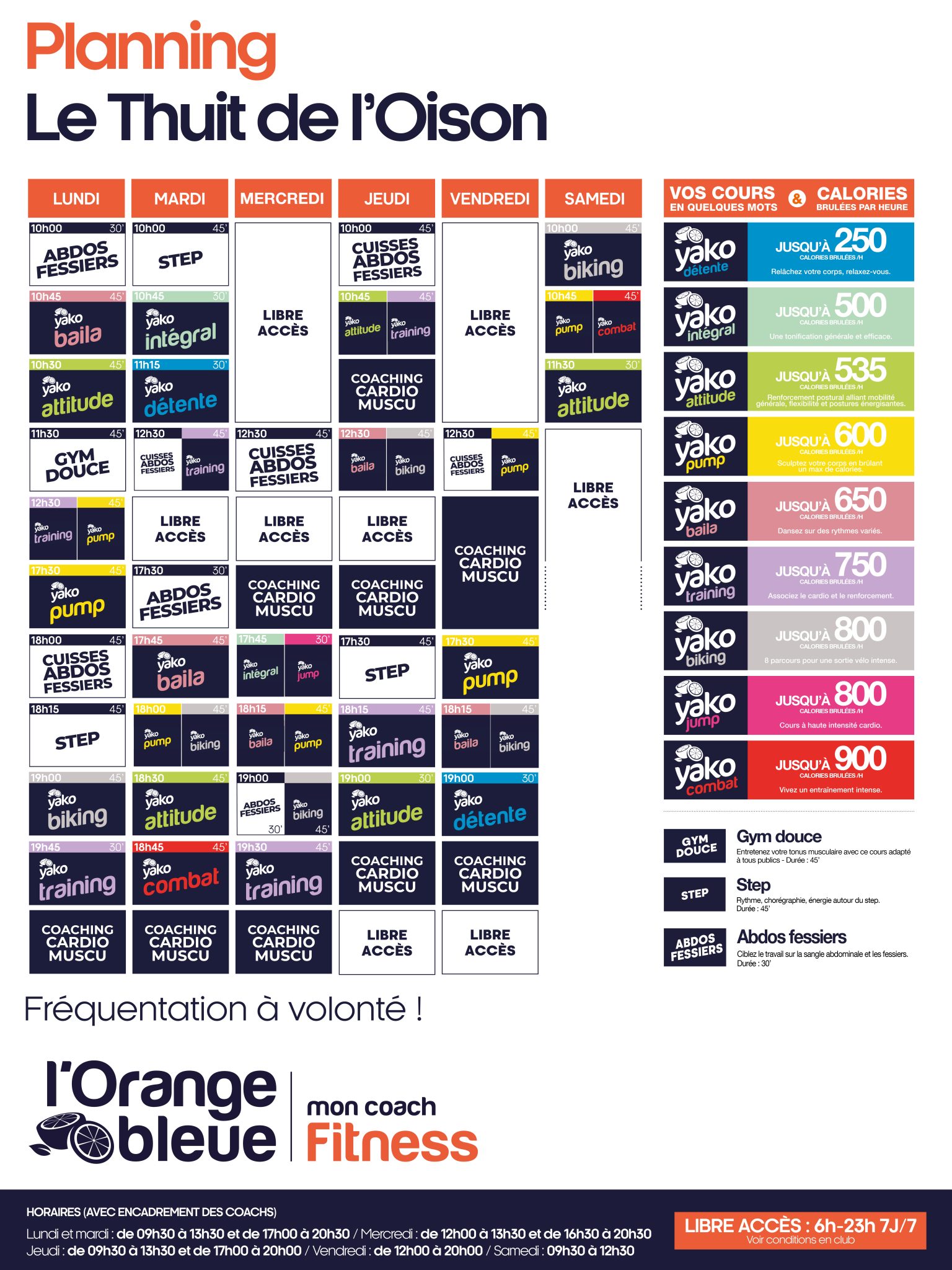 607 planning salle de sport le thuit de l'oison