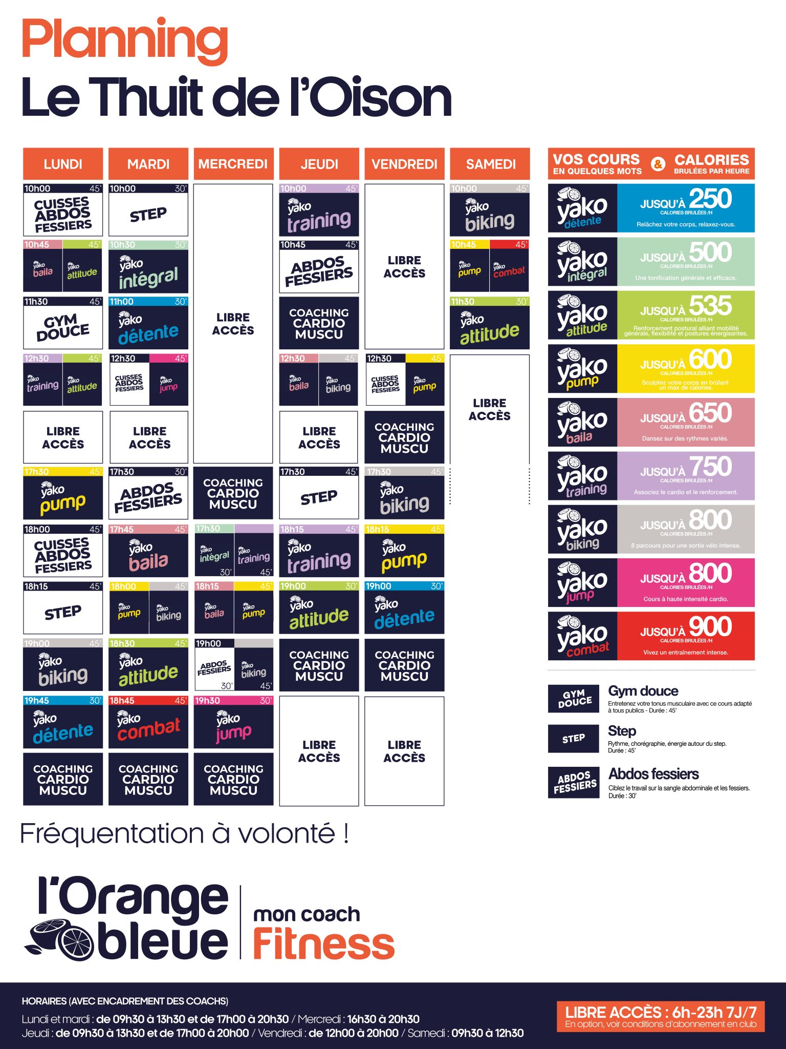 607 planning salle de sport le thuit de l'oison