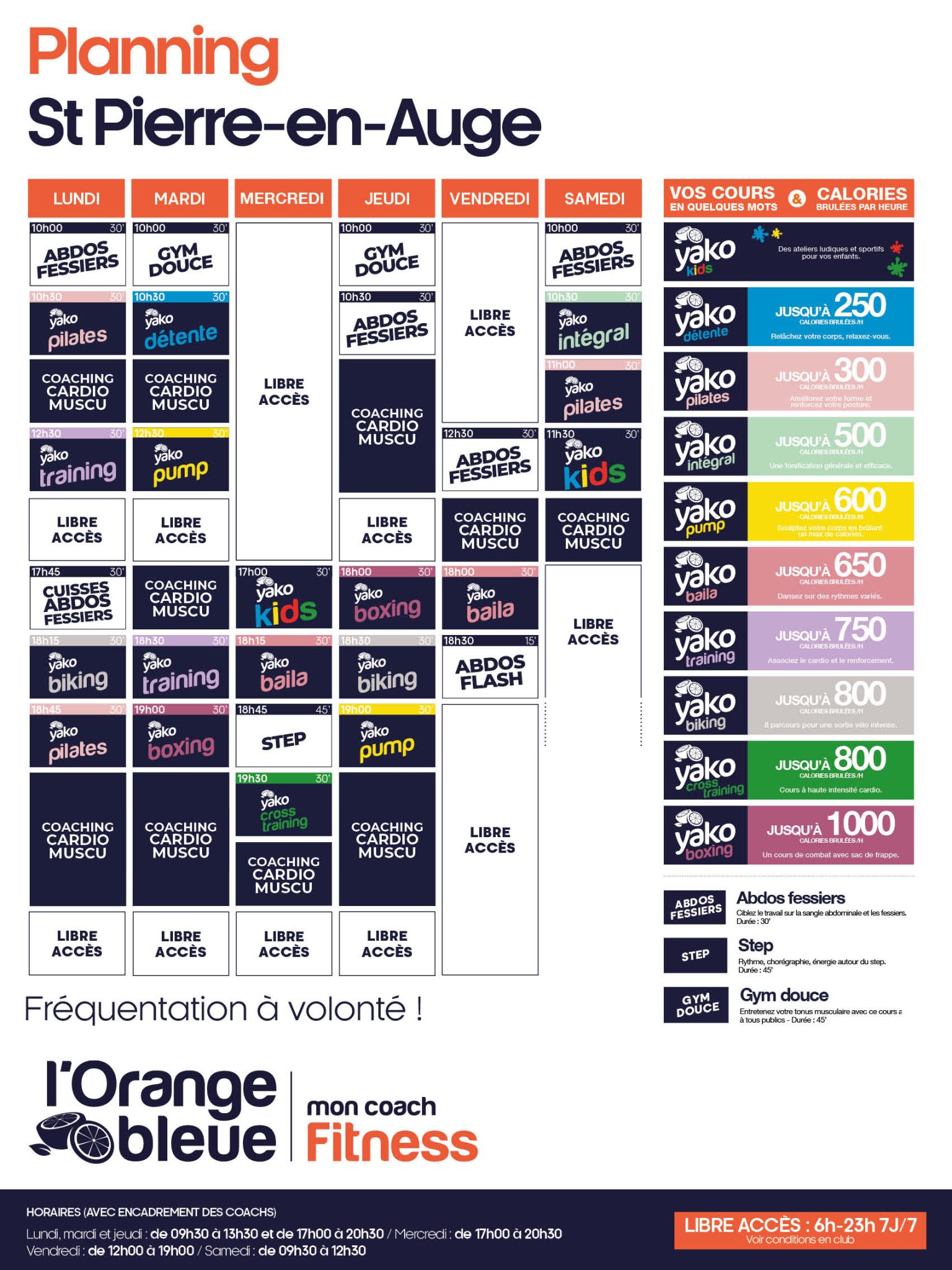 624 planning salle de sport saint pierre en auge