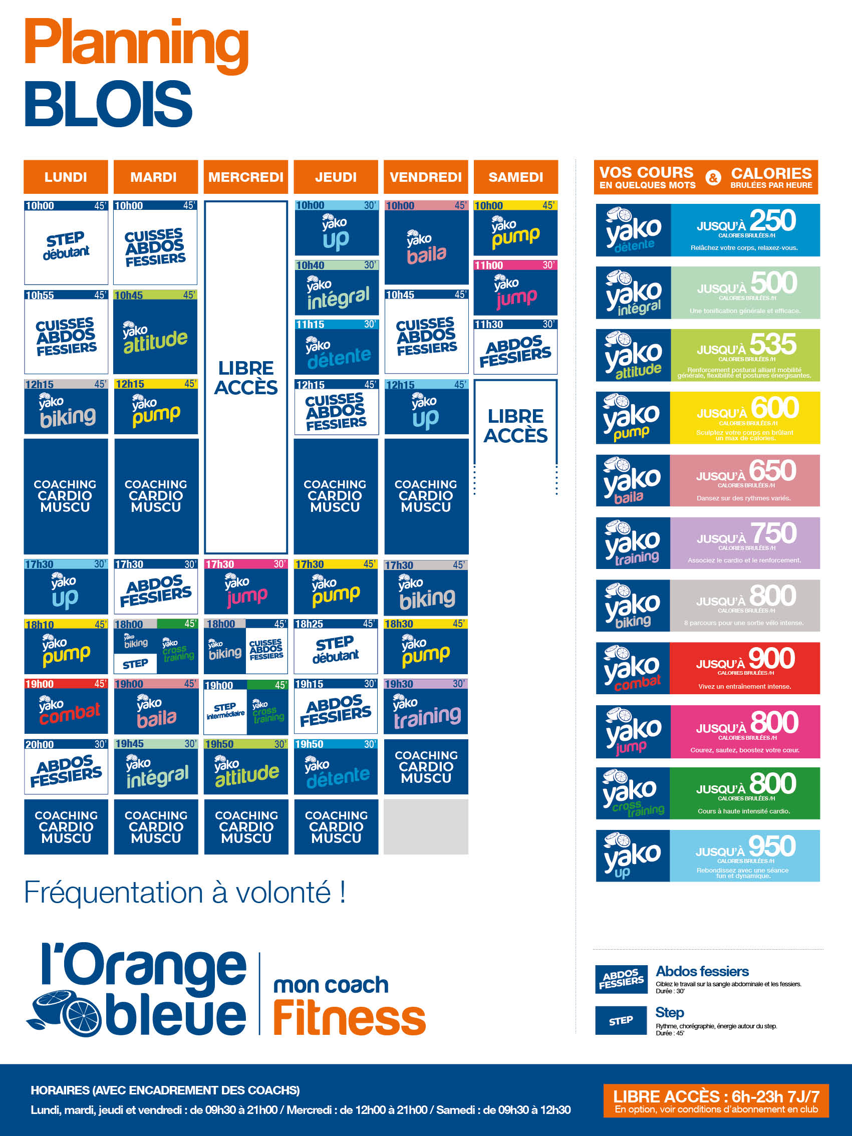 Salle de sport et fitness à Blois Villebarou l'Orange bleue