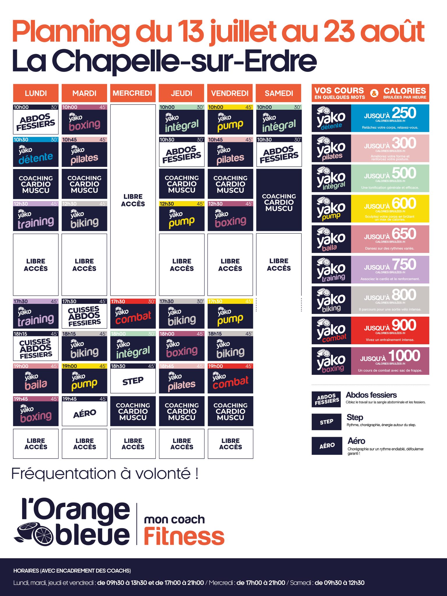 129 planning salle de sport la chapelle sur erdre