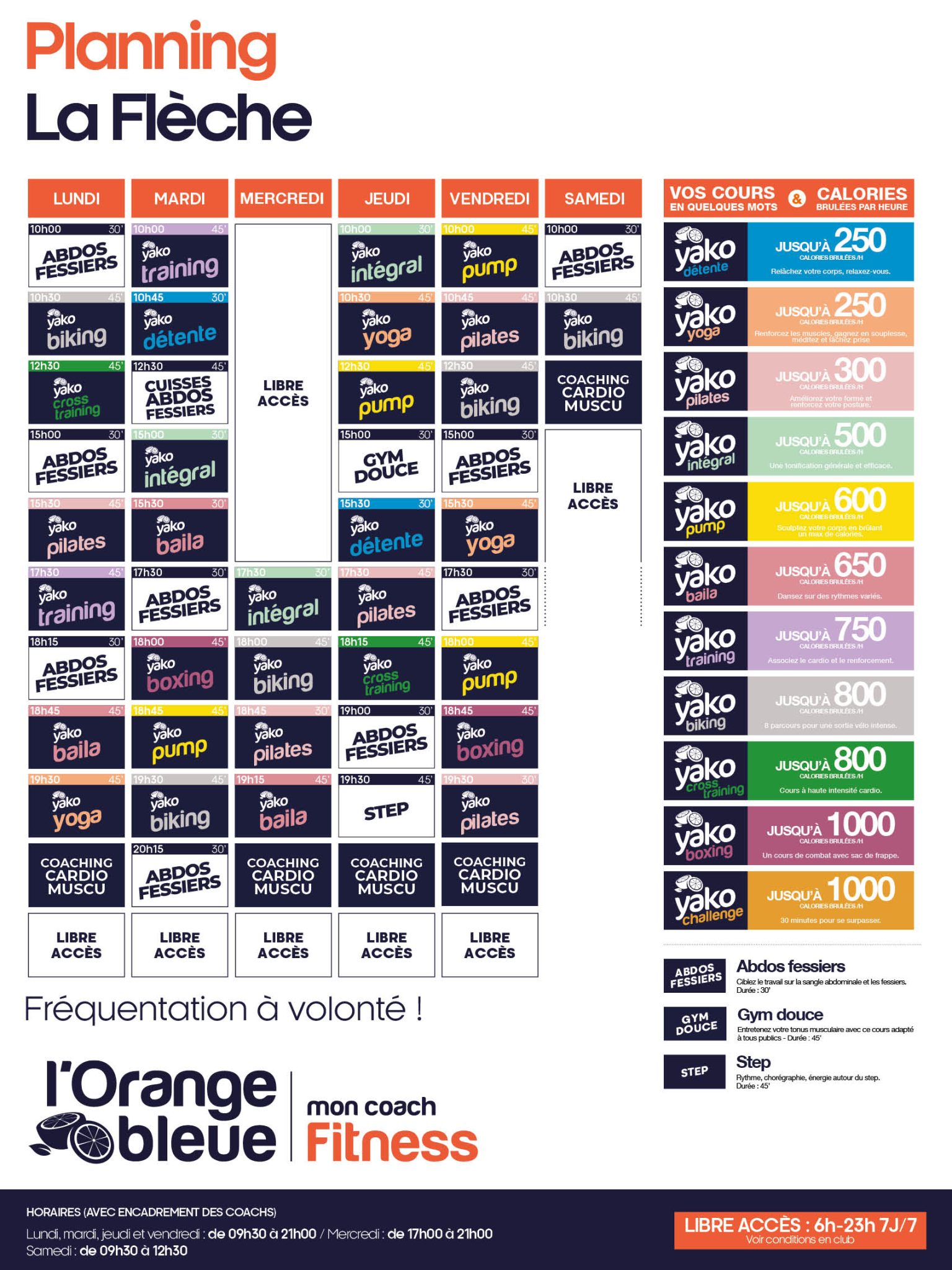 131 planning salle de sport la fleche