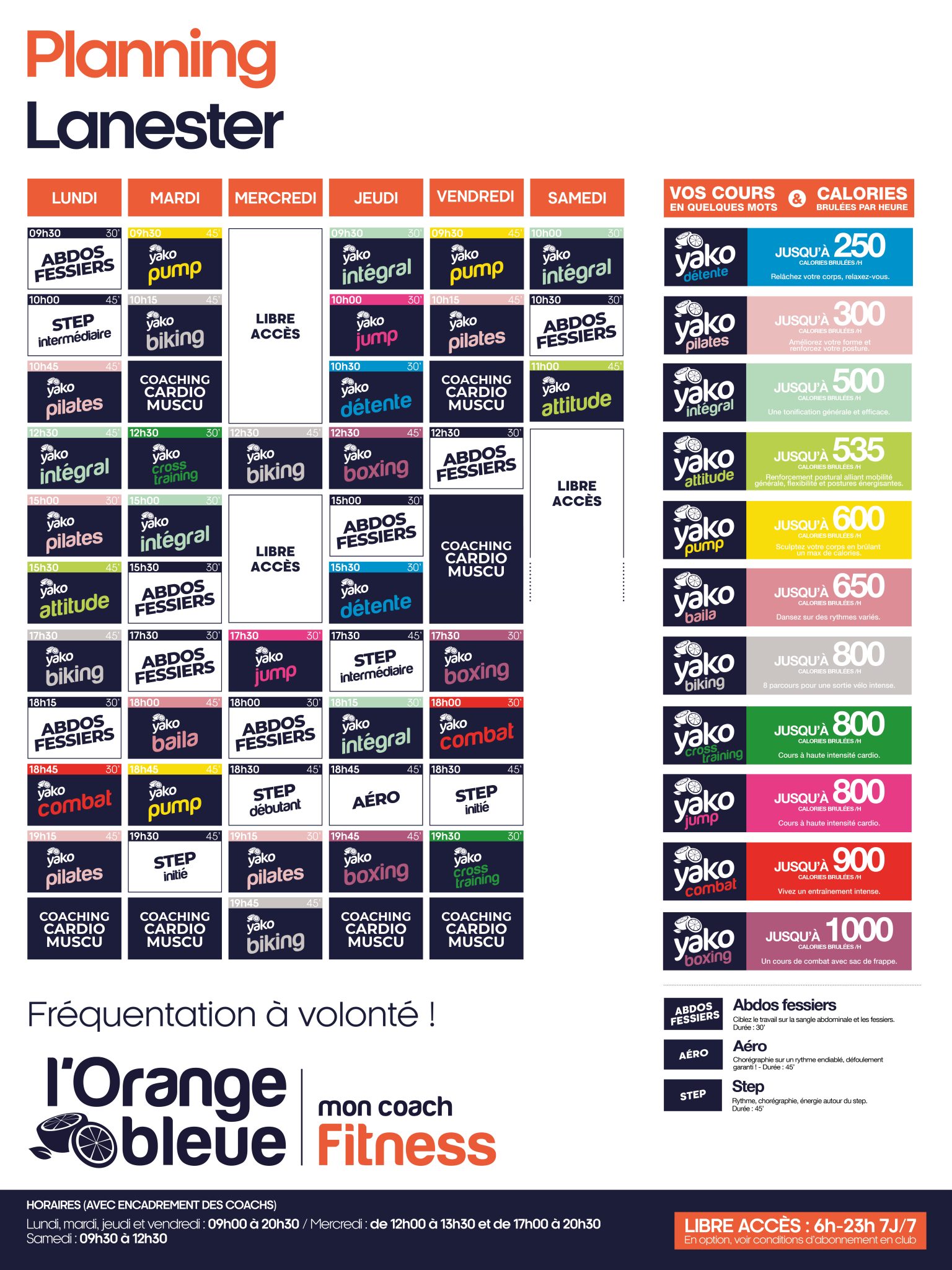 138 planning salle de sport lanester