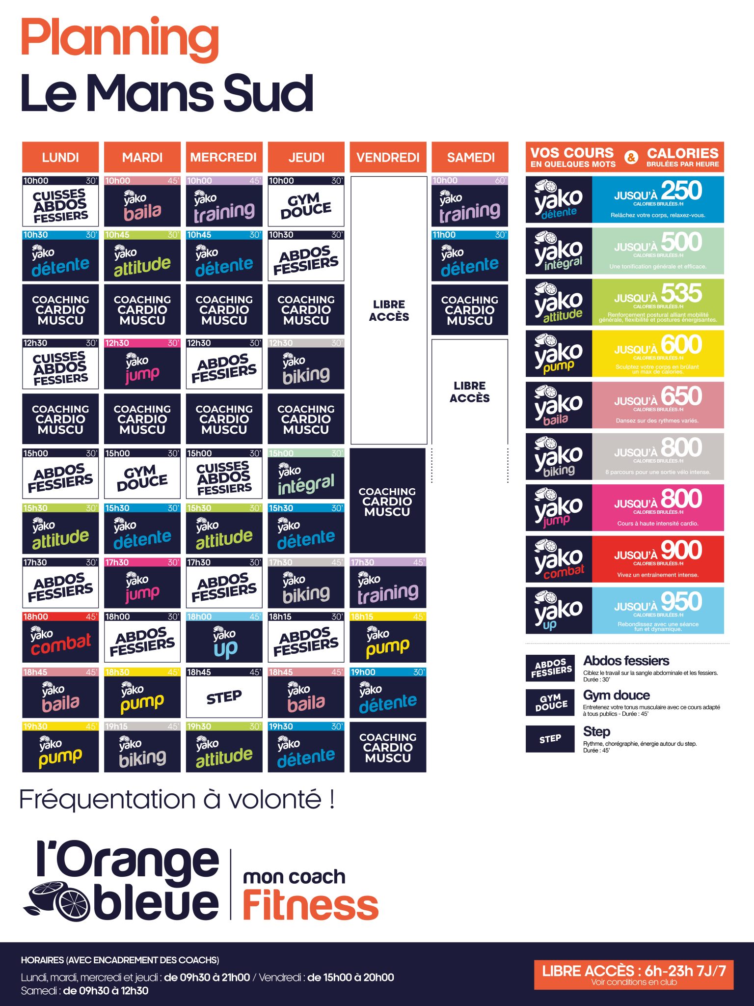 150 planning salle de sport le mans sud antares