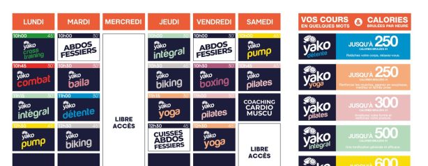 200 planning salle de sport pace