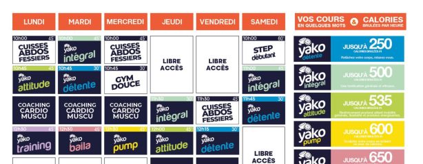 205 planning salle de sport peyrehorade