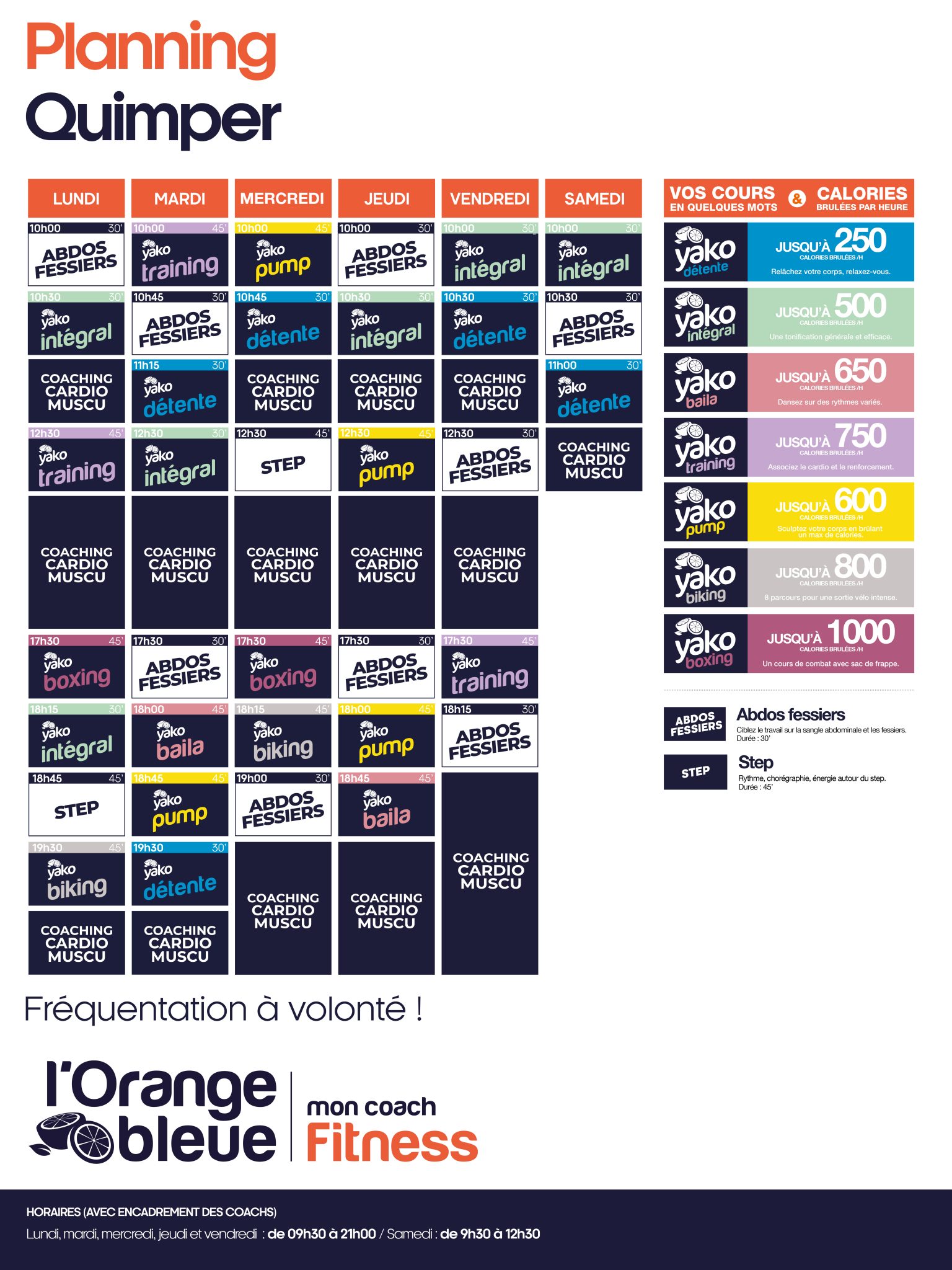 218 planning salle de sport quimper