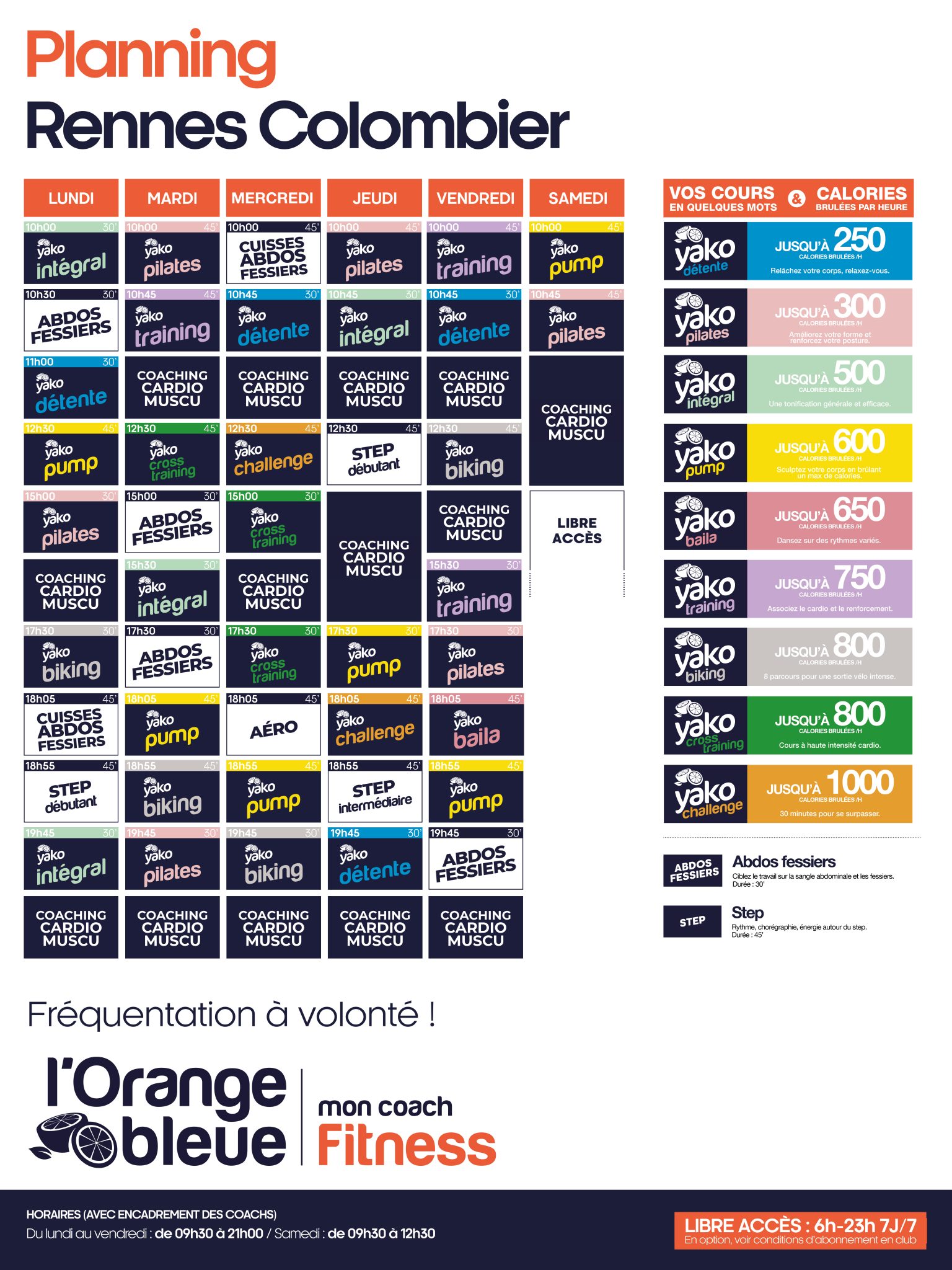 222 planning salle de sport rennes colombier