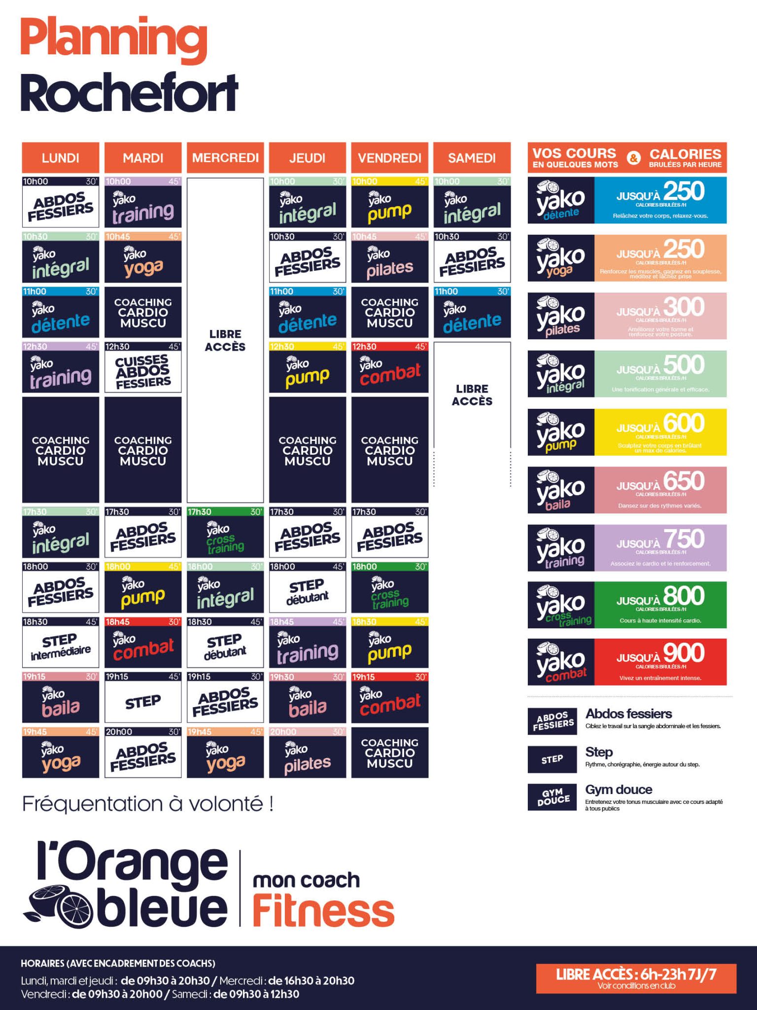 228 planning salle de sport rochefort
