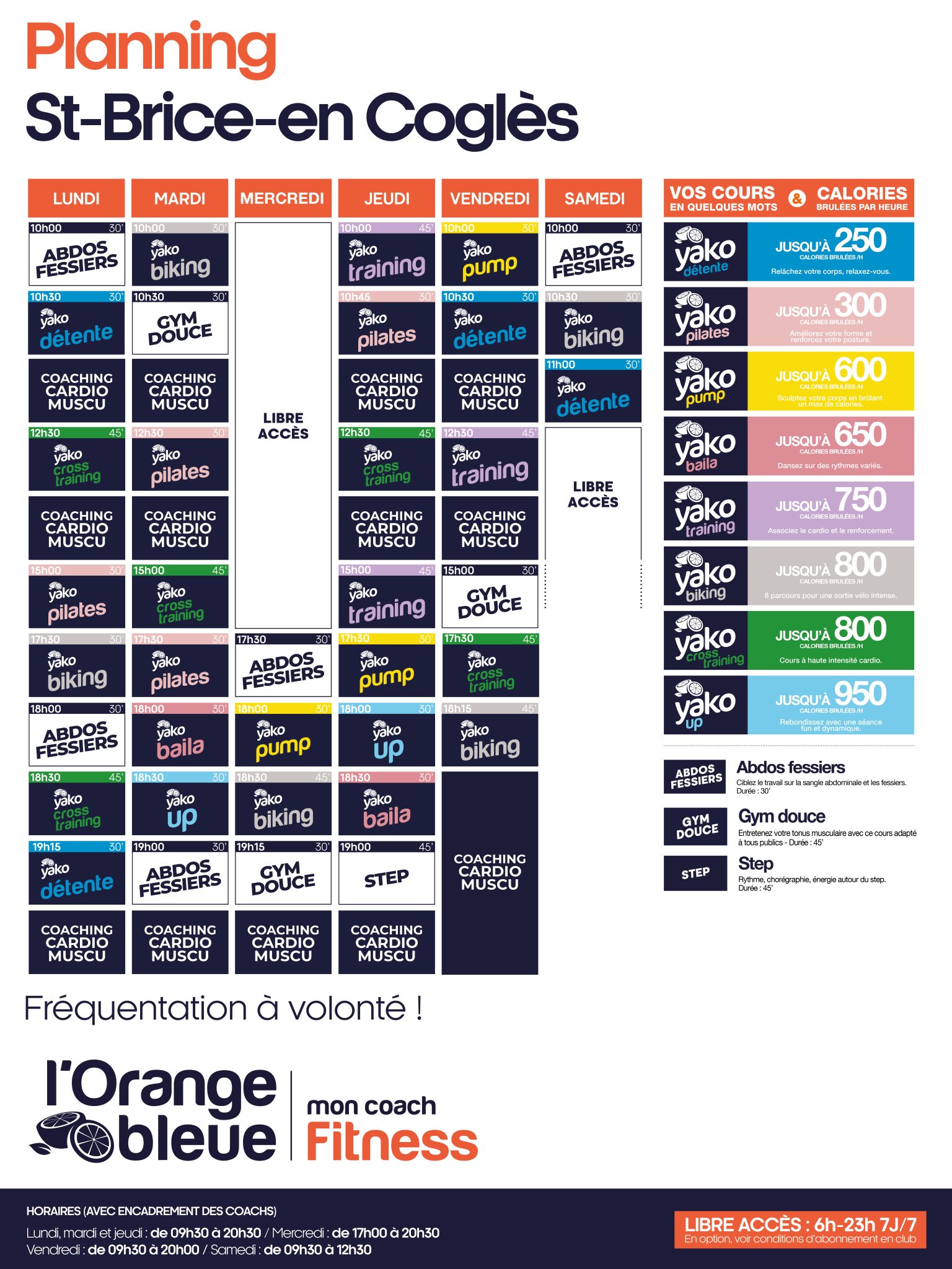 237 planning salle de sport saint brice en cogles
