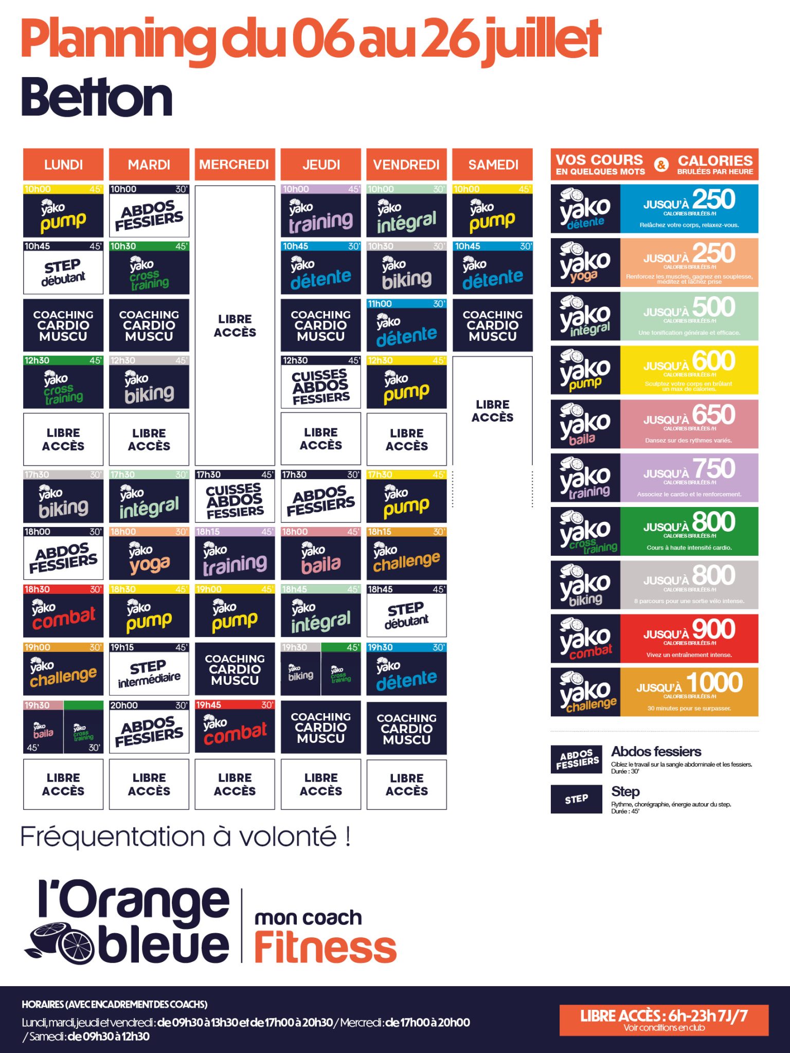 32 planning salle de sport betton