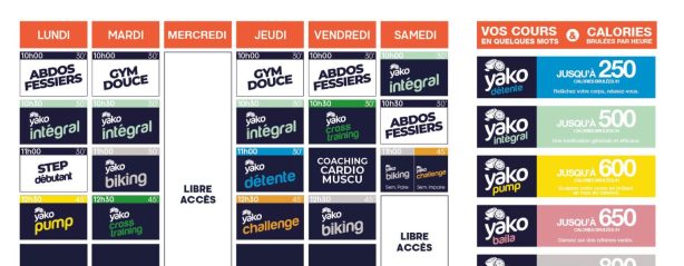 46 planning salle de sport breuillet