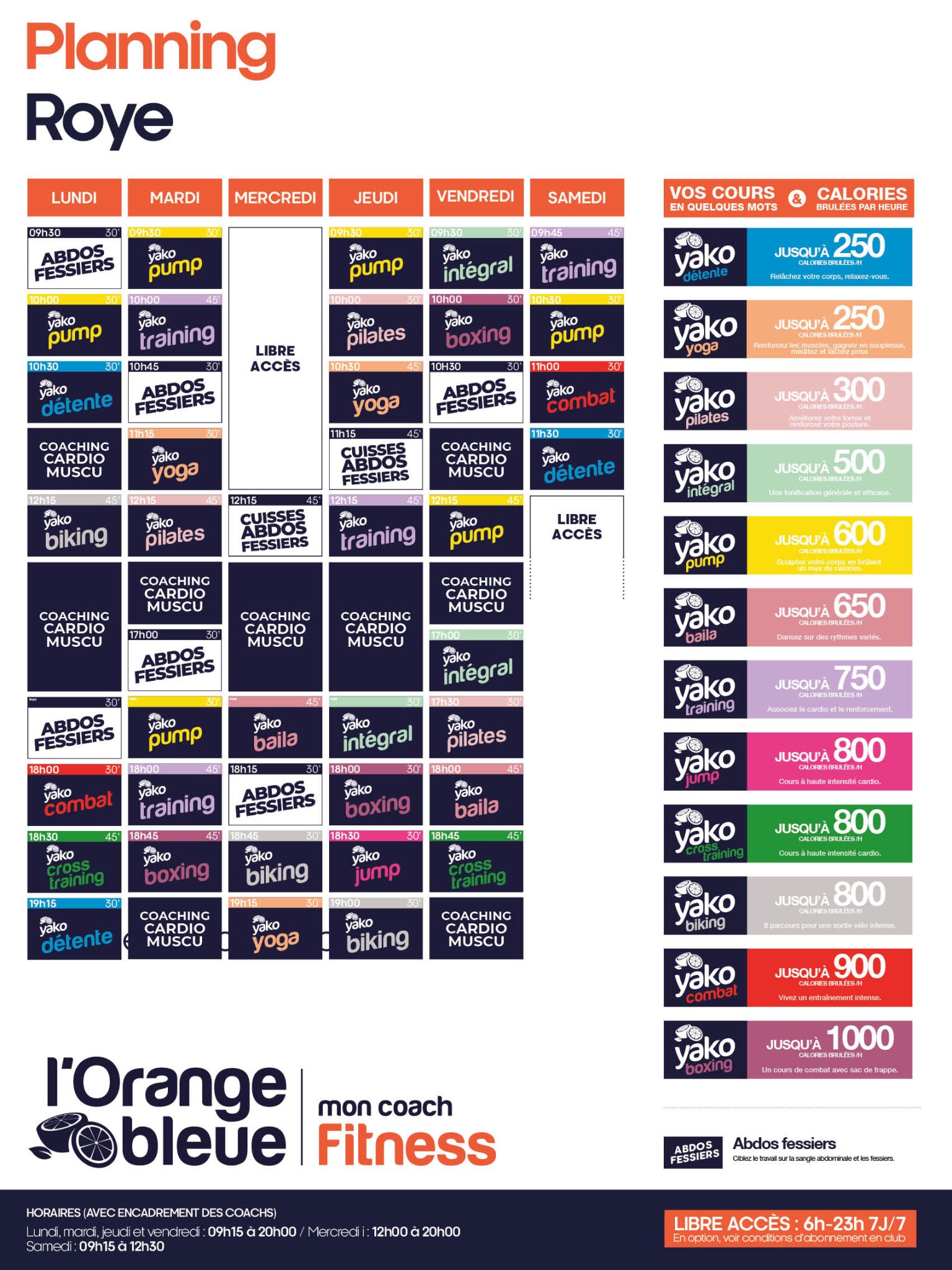 465 planning salle de sport roye
