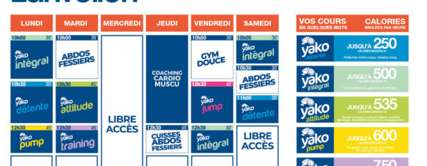 planning salle de sport l'Orange bleue Lanvollon