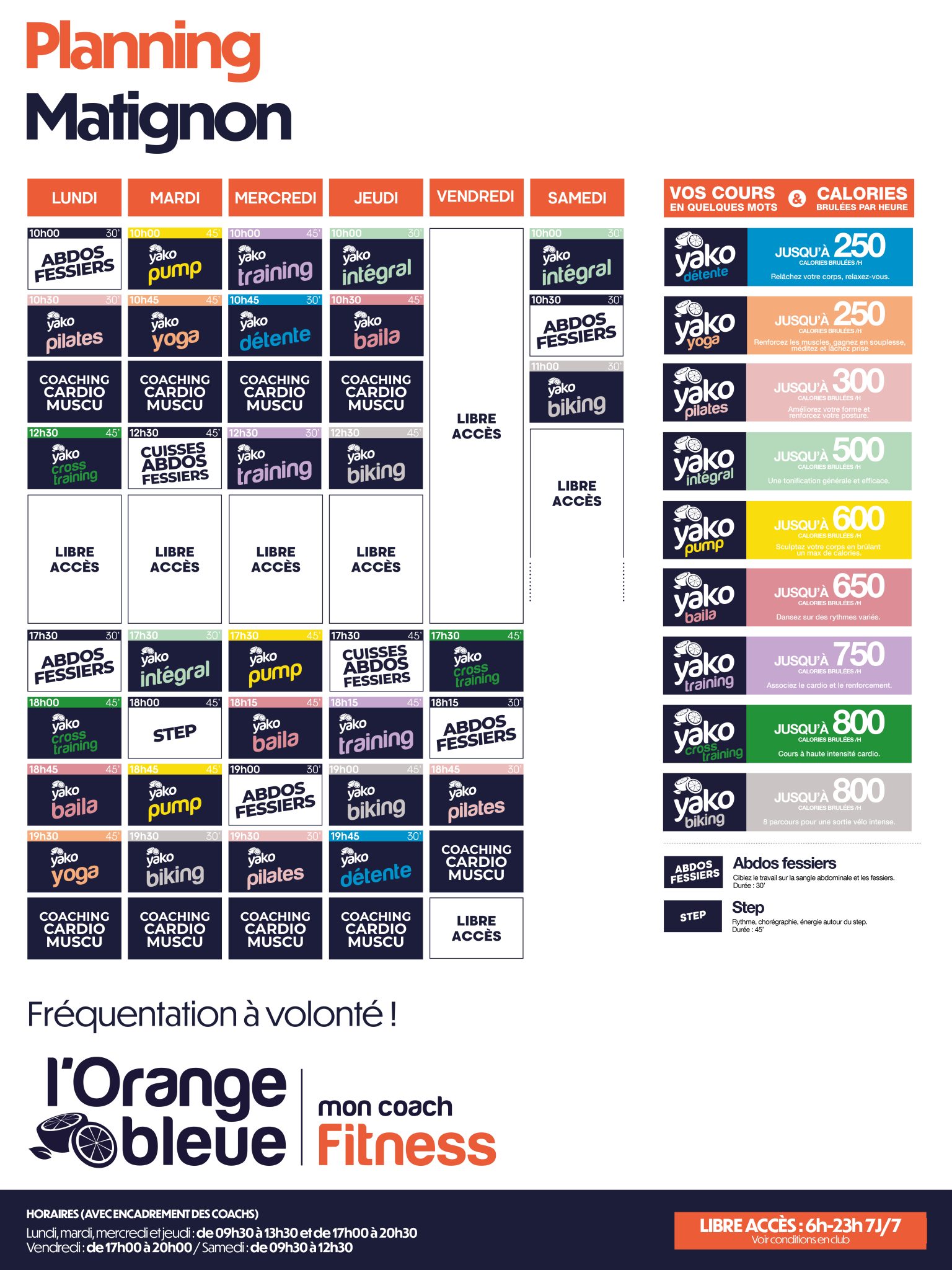 491 planning salle de sport matignon