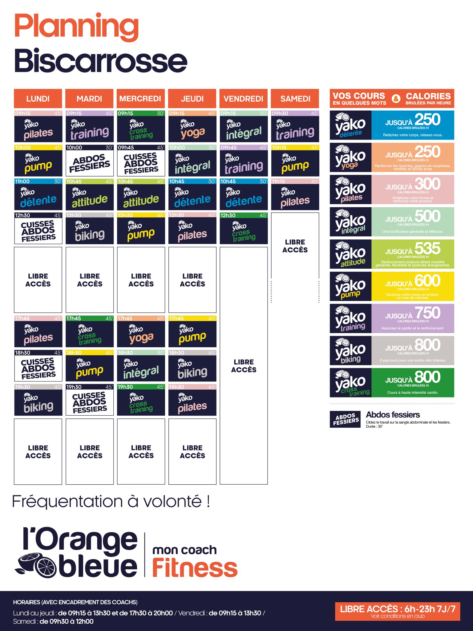 497 planning salle de sport biscarrosse