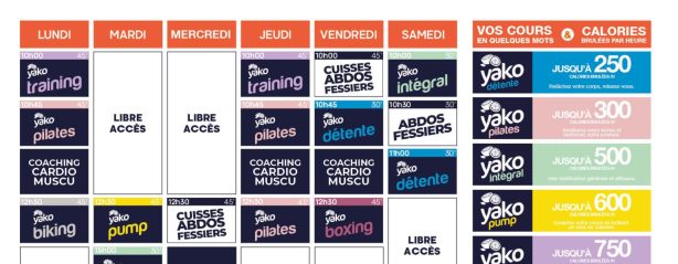 50 planning salle de sport bruz