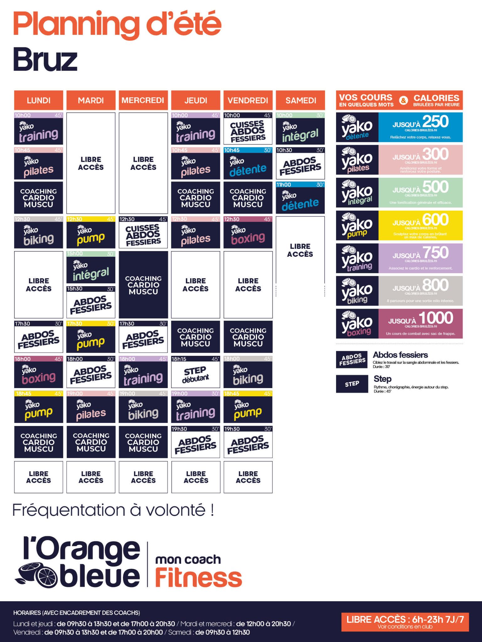 50 planning salle de sport bruz