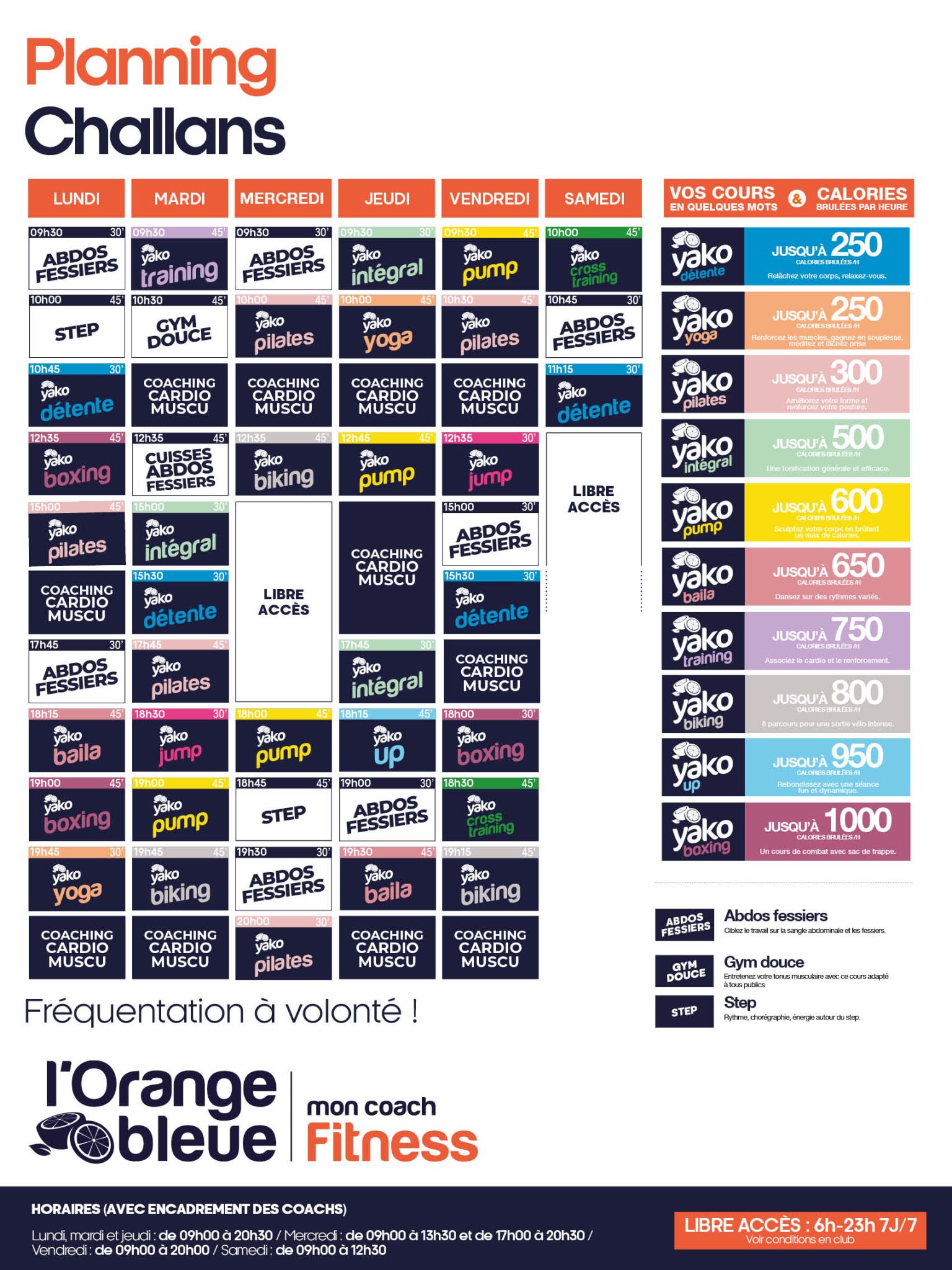 62 planning salle de sport challans