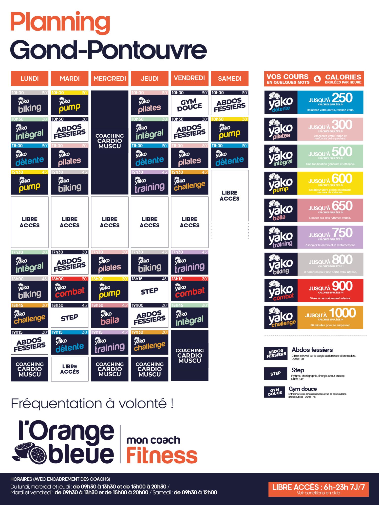 636 planning salle de sport gond pontouvre