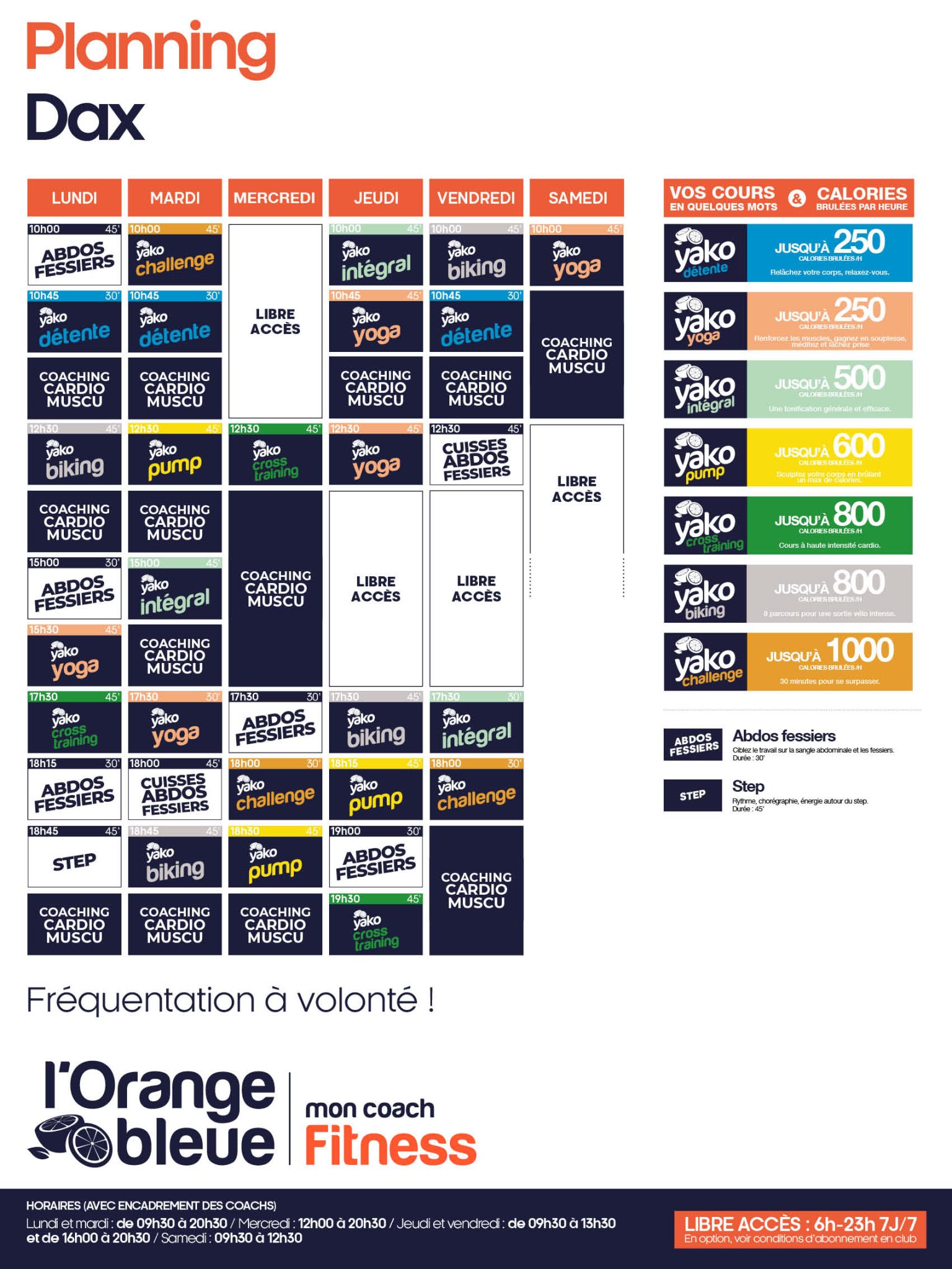 87 planning salle de sport dax