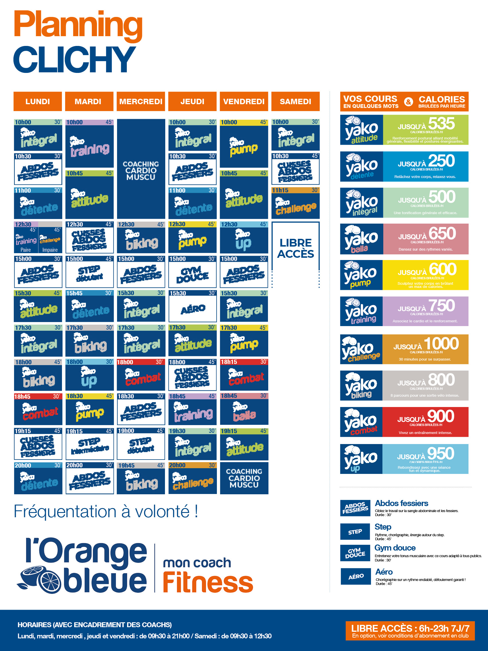 Salle de sport et fitness à Clichy l'Orange bleue