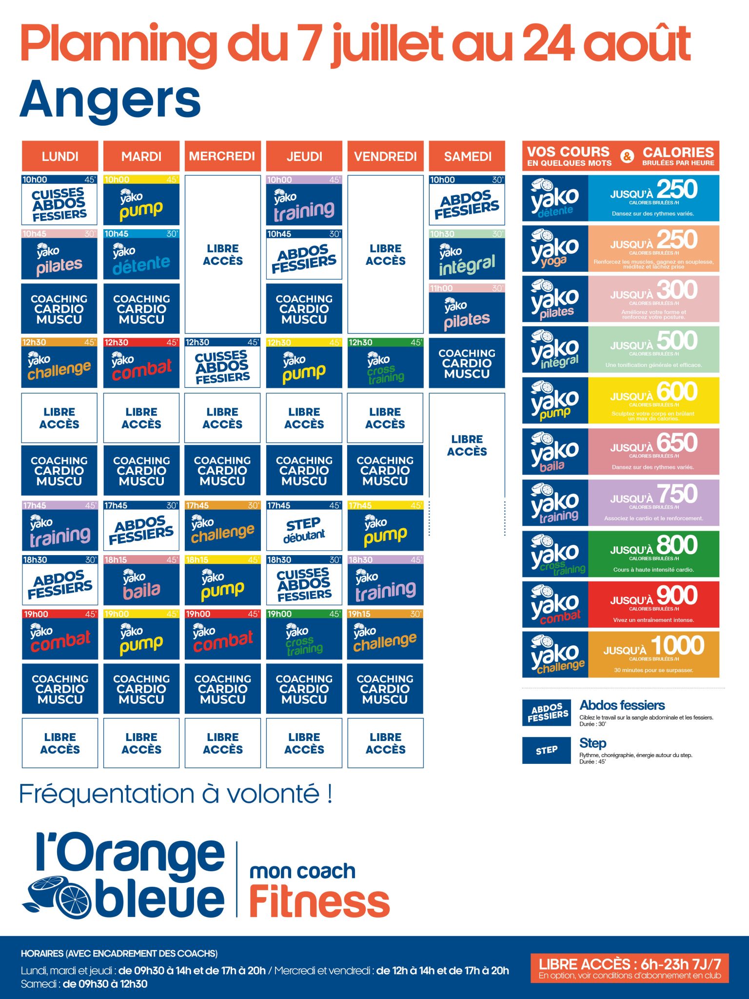 planning angers été