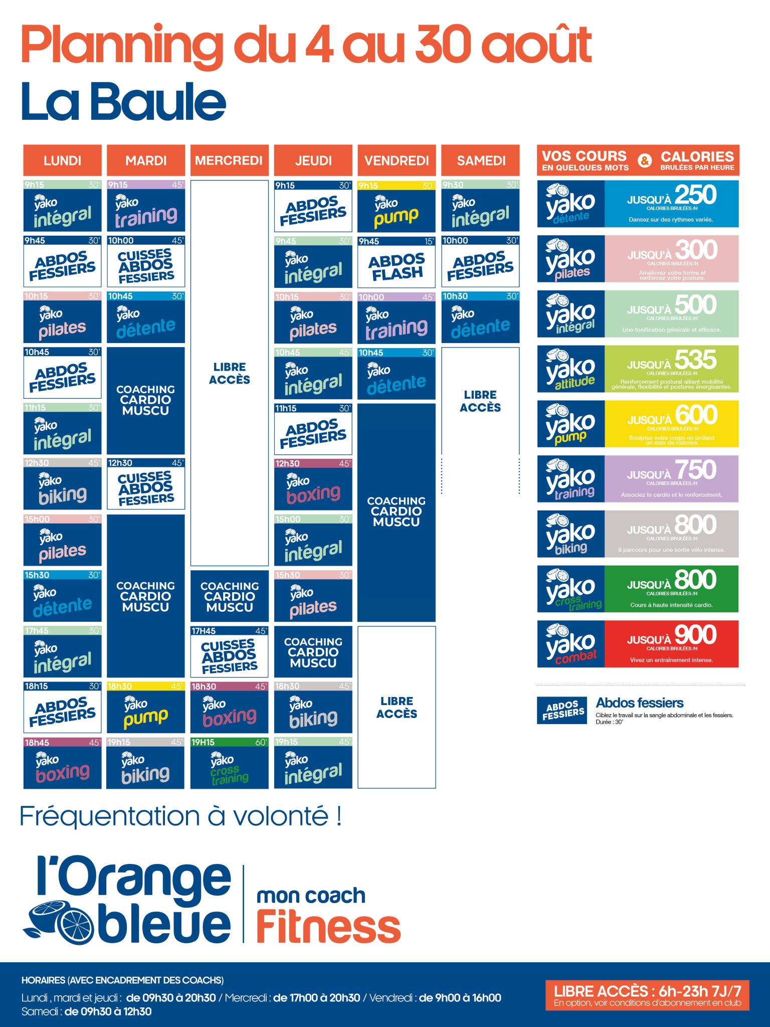 planning la baule août 2025