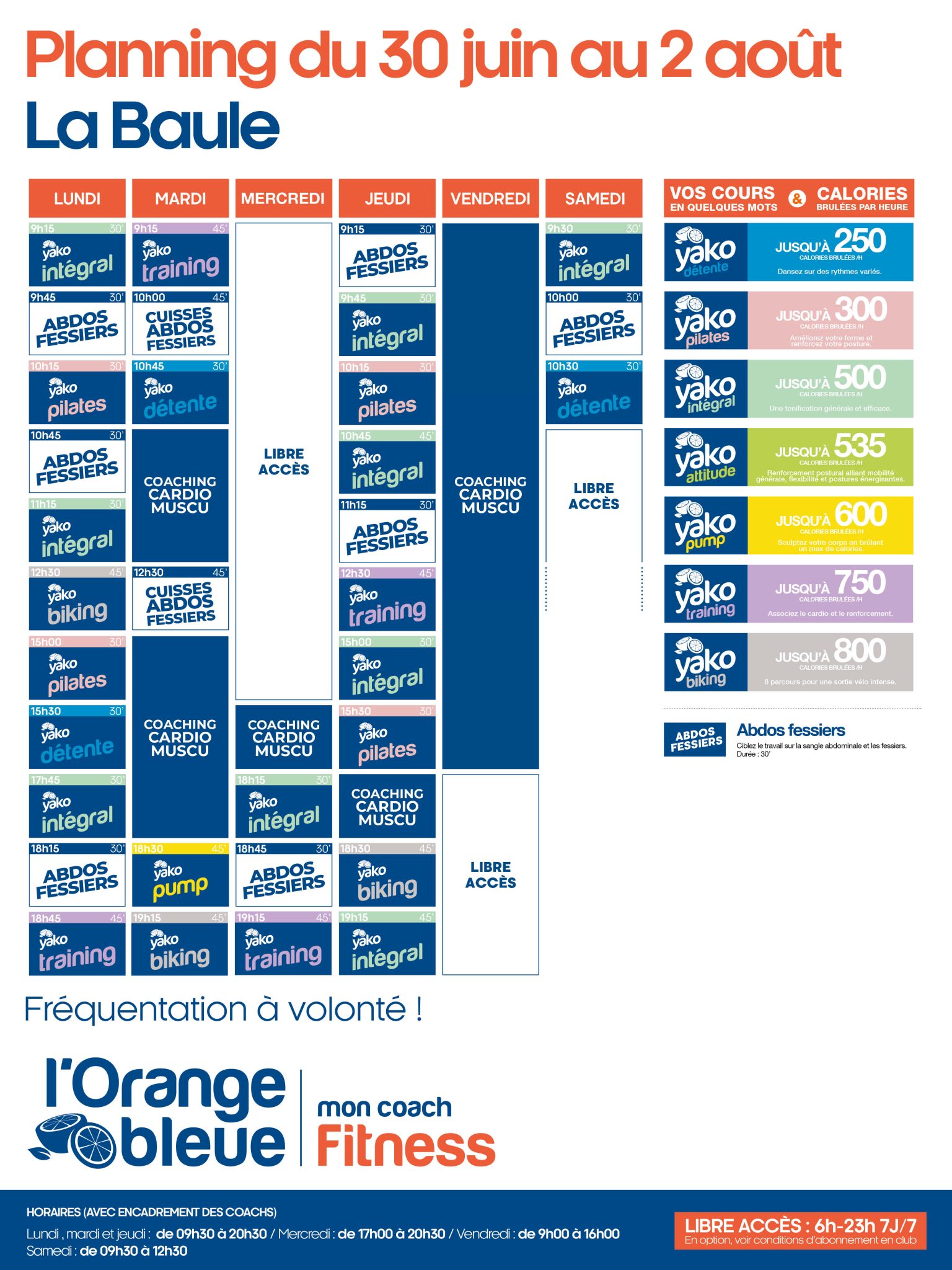 planning la baule juillet 2025