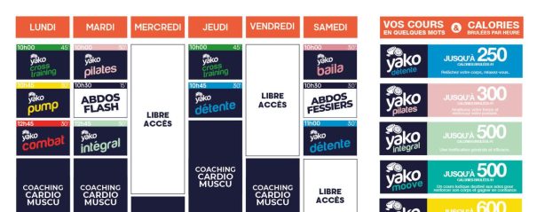651 planning salle de sport fleurance