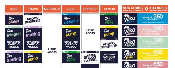 701 planning salle de sport saint jean d'illac