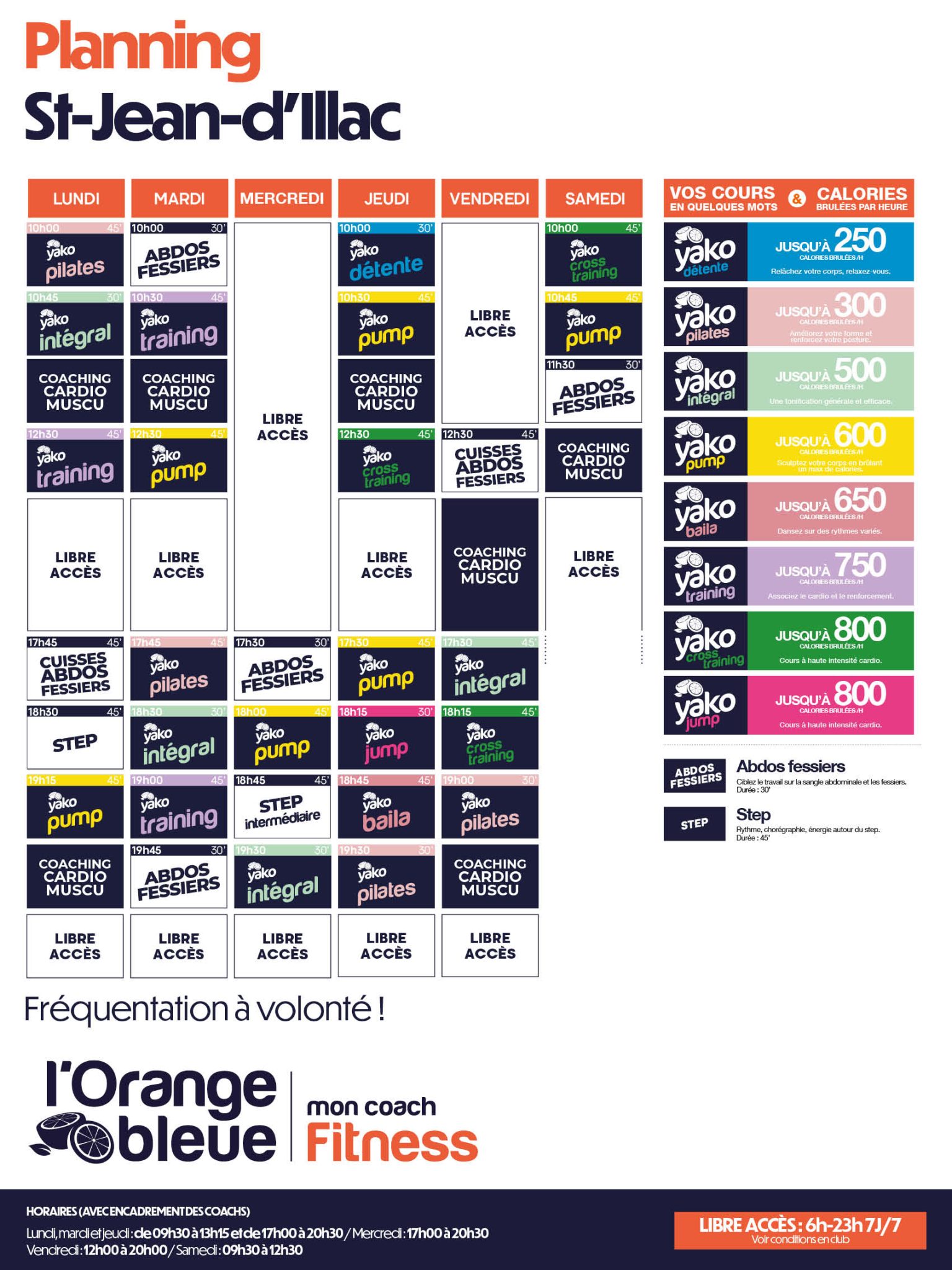 701 planning salle de sport saint jean d'illac