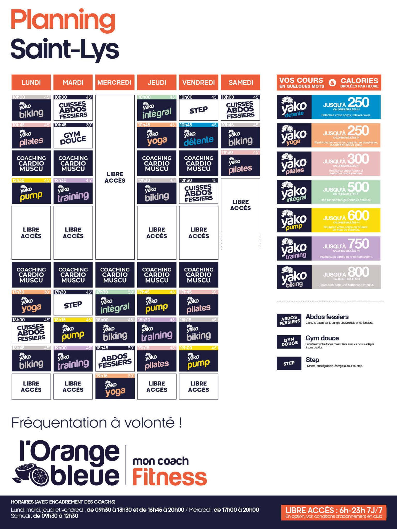 710 planning salle de sport saint lys