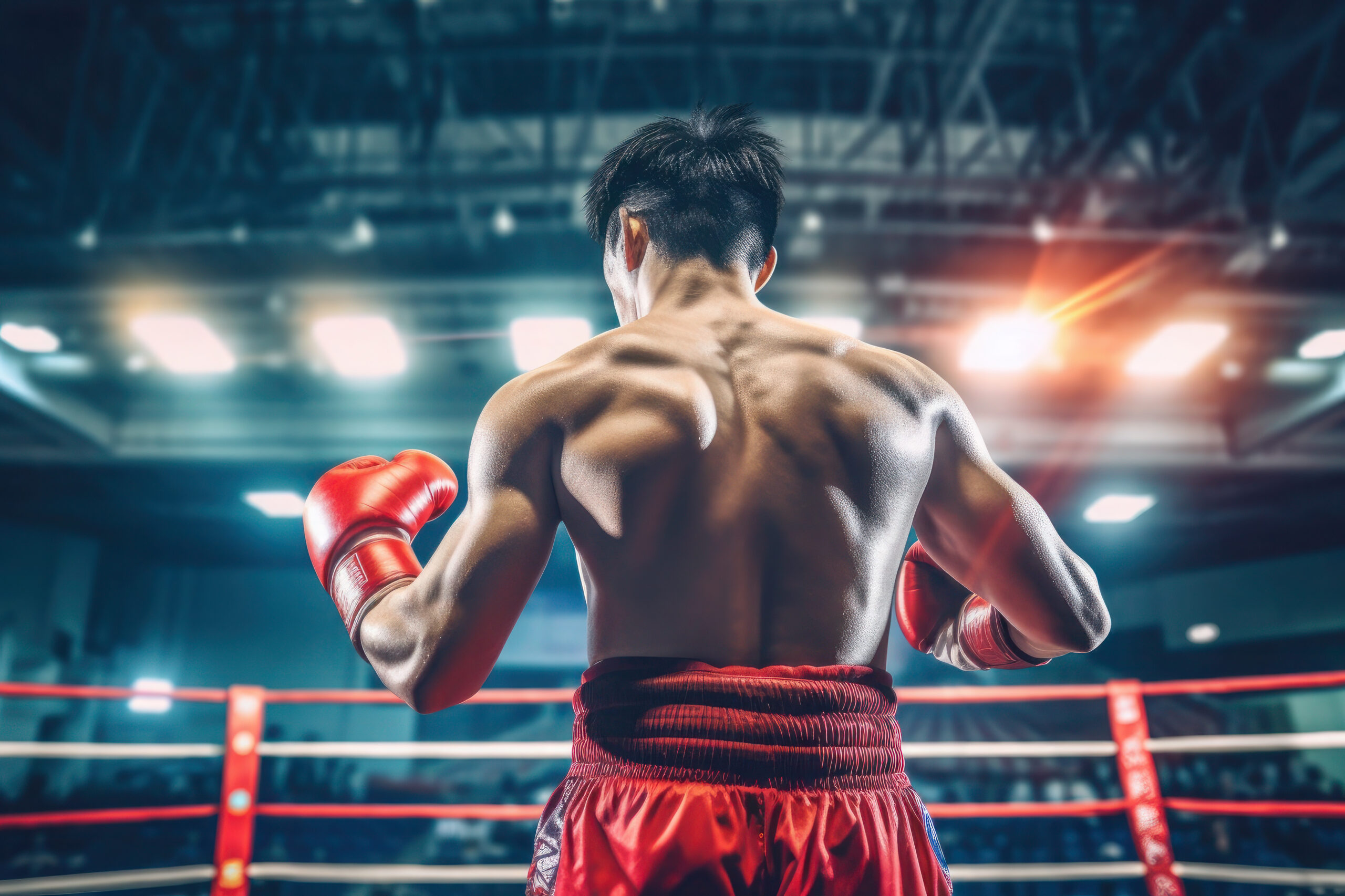 Un homme qui fait de la boxe.