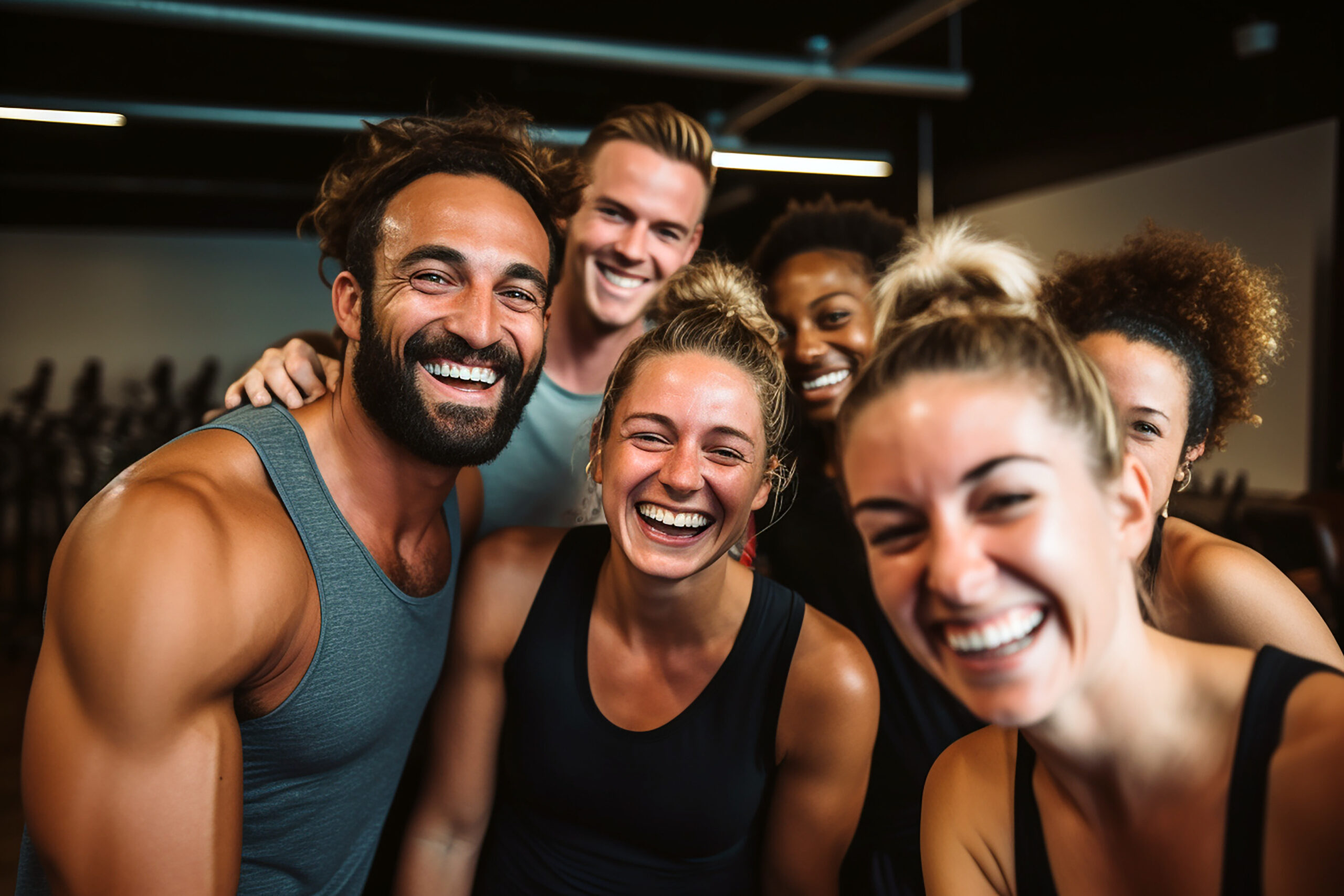 Un groupe de personne à la salle.