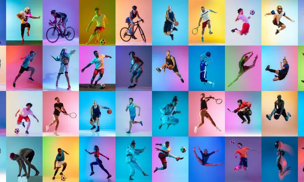 mosaico de deportes diferentes