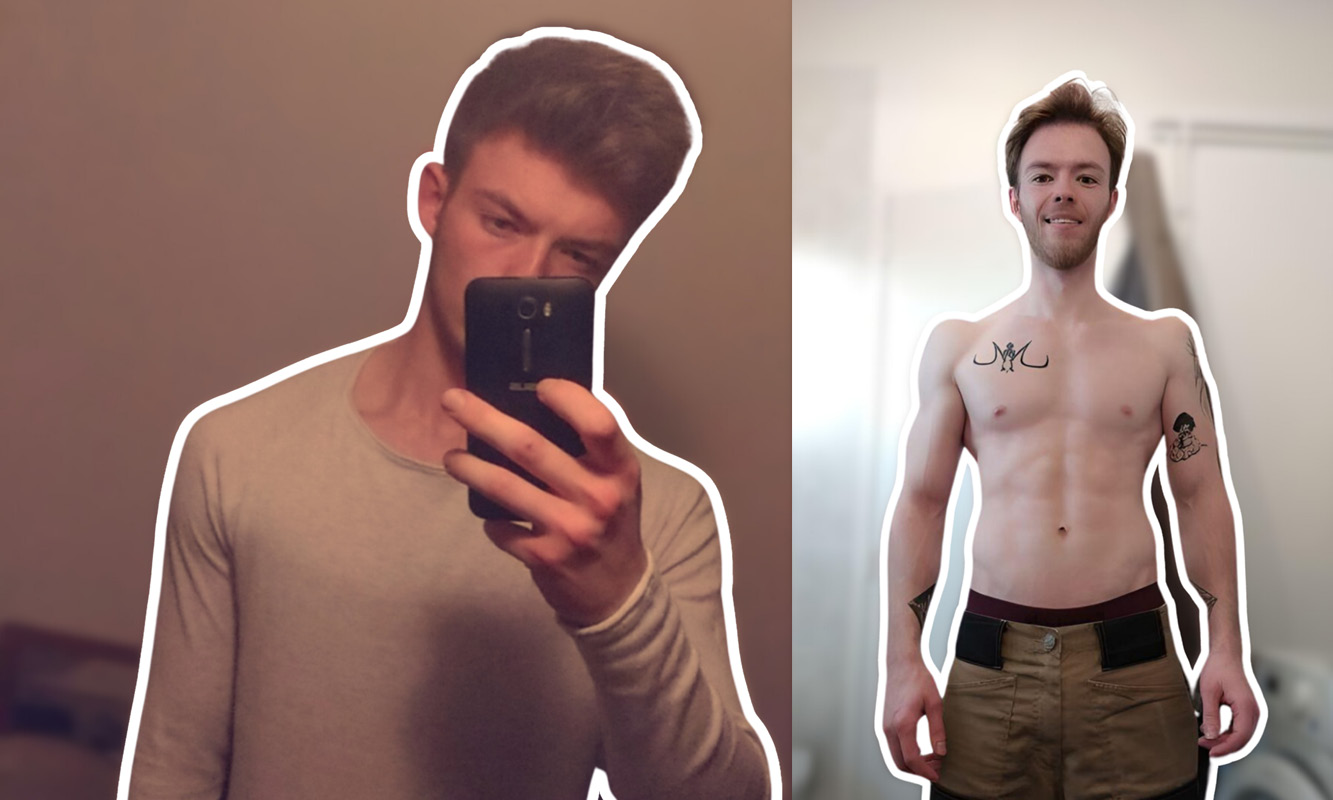 avant et apres transformation de hugo grace au sport chez lorange bleue