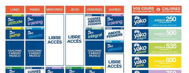 720 planning salle de sport le blanc