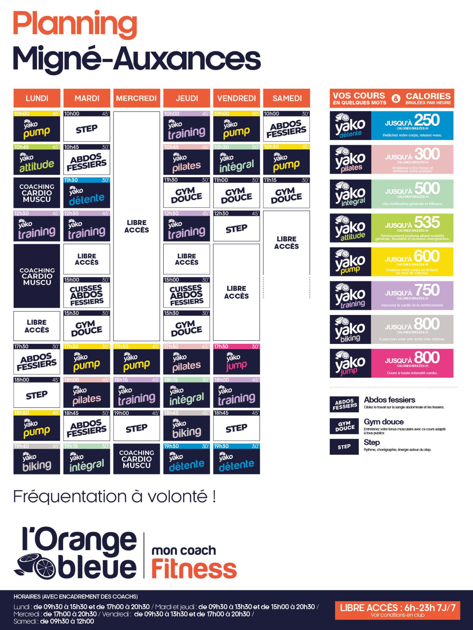 745 planning salle de sport migné auxances