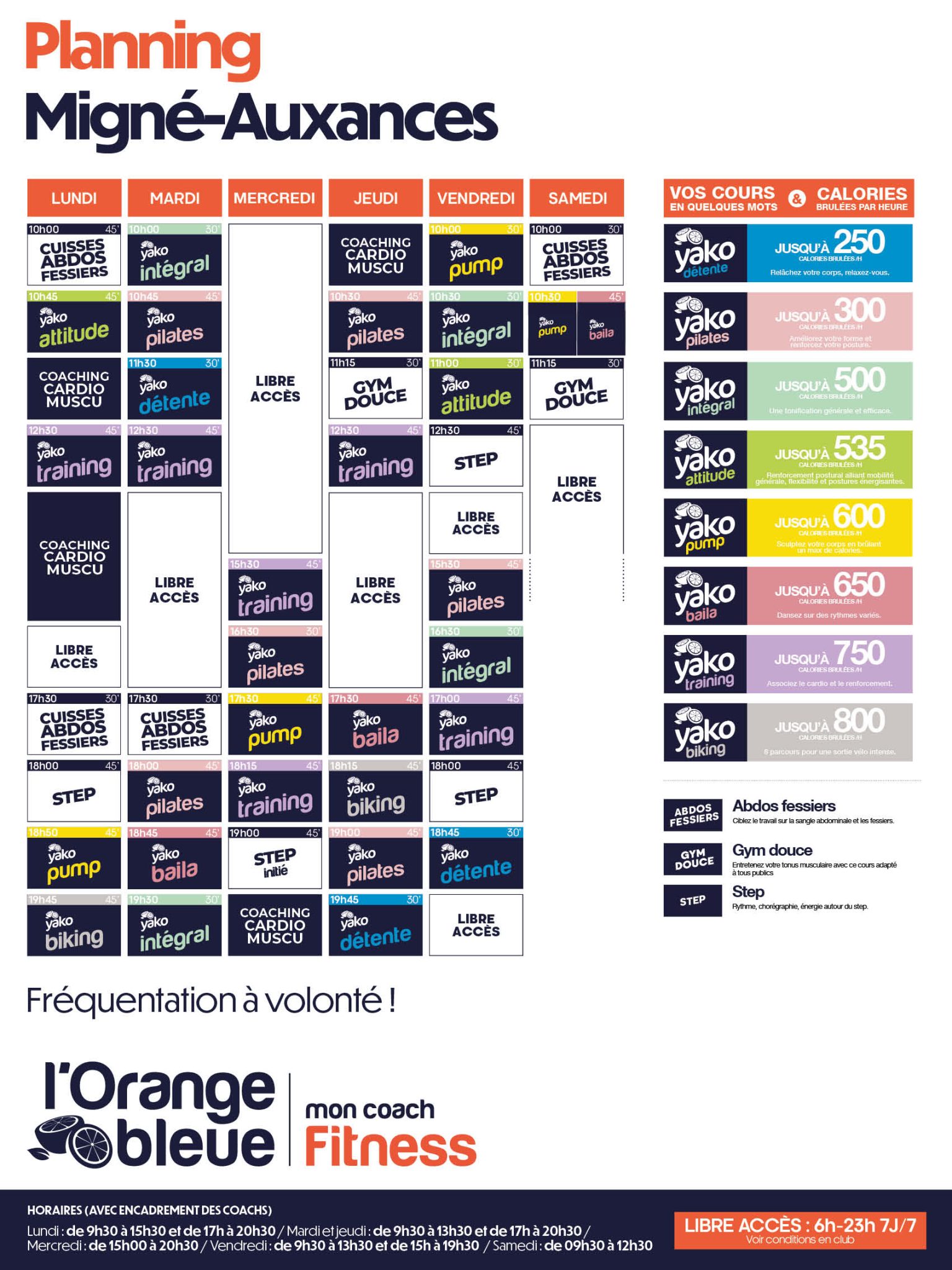 745 planning salle de sport migné auxances