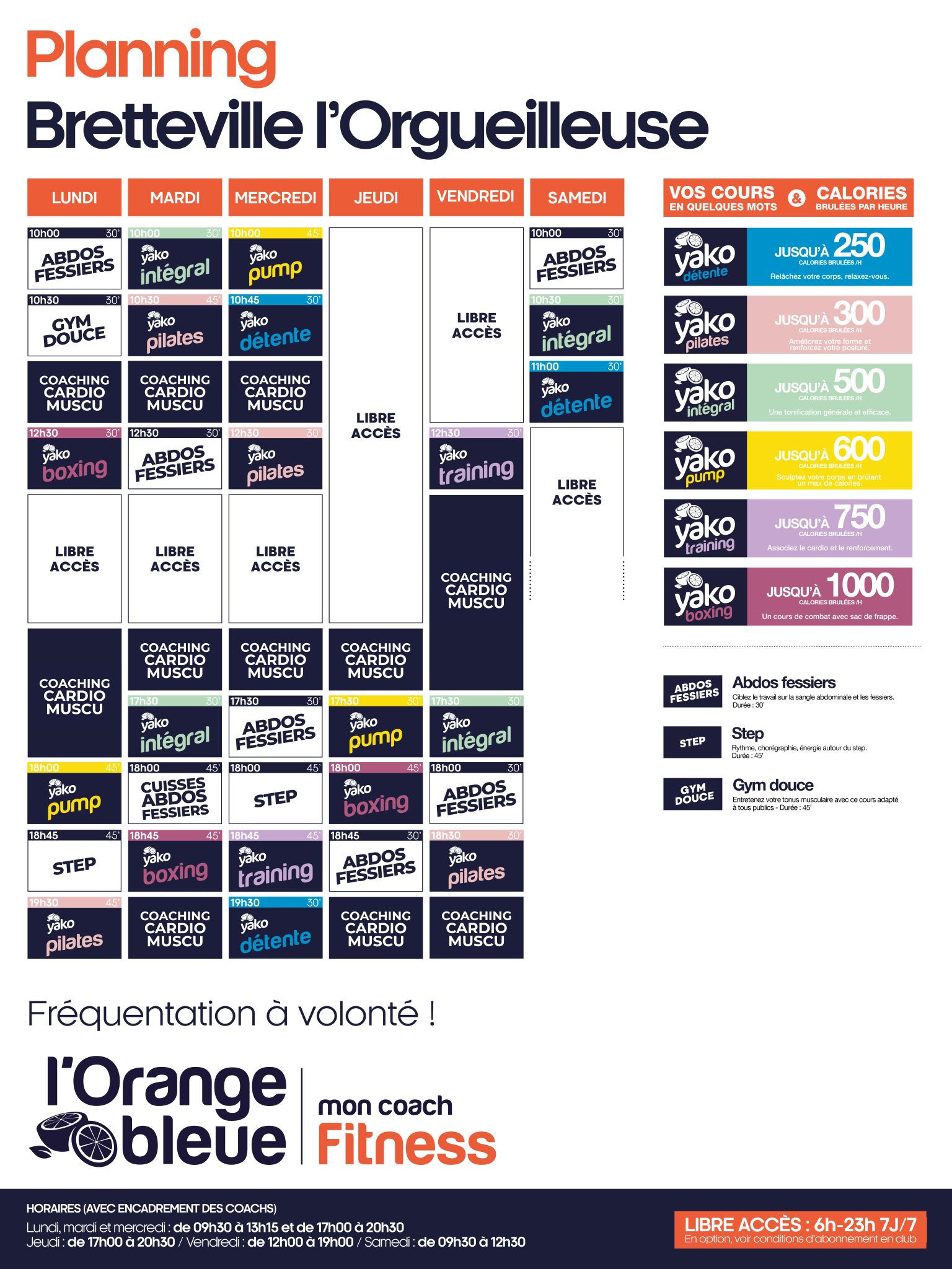 planning salle de sport bretteville l'orgueilleuse