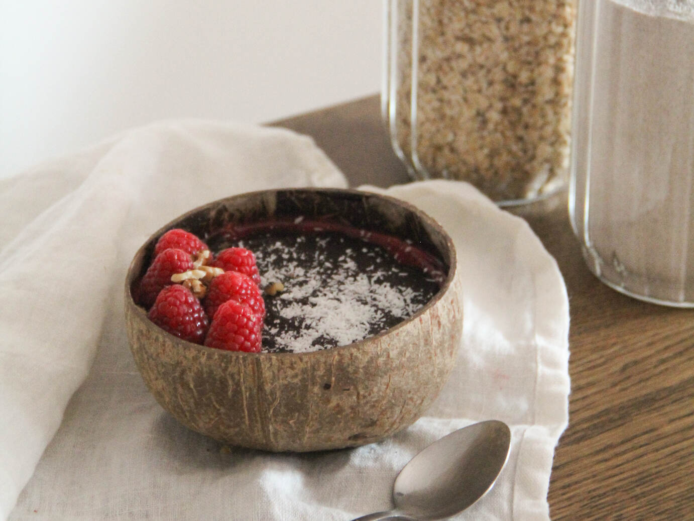 oats overnight chocolate y frambuesa